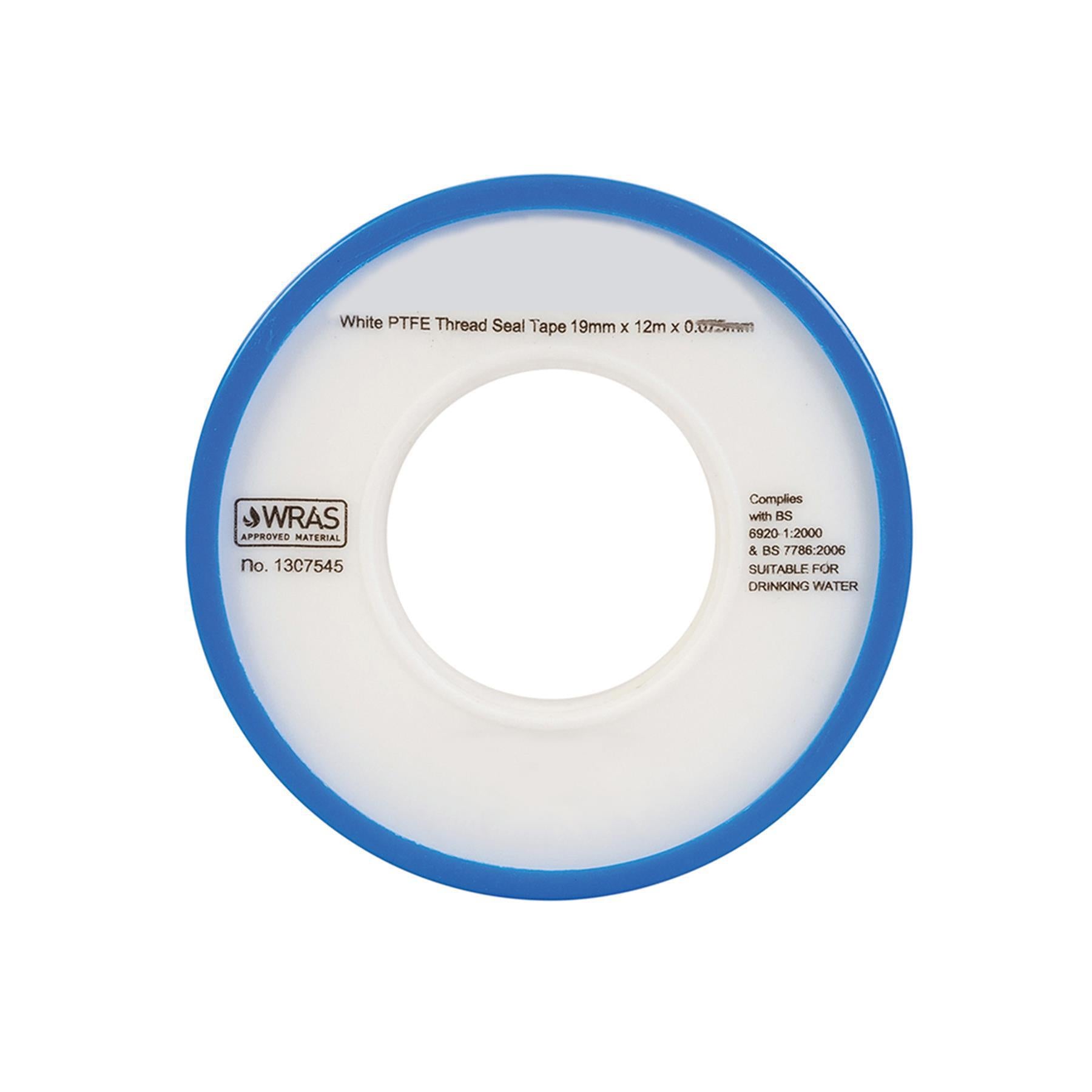 10Pk White Ptfe Thread Seal Tape 19mm X 12M For Sealing Of Water Pipe Threads