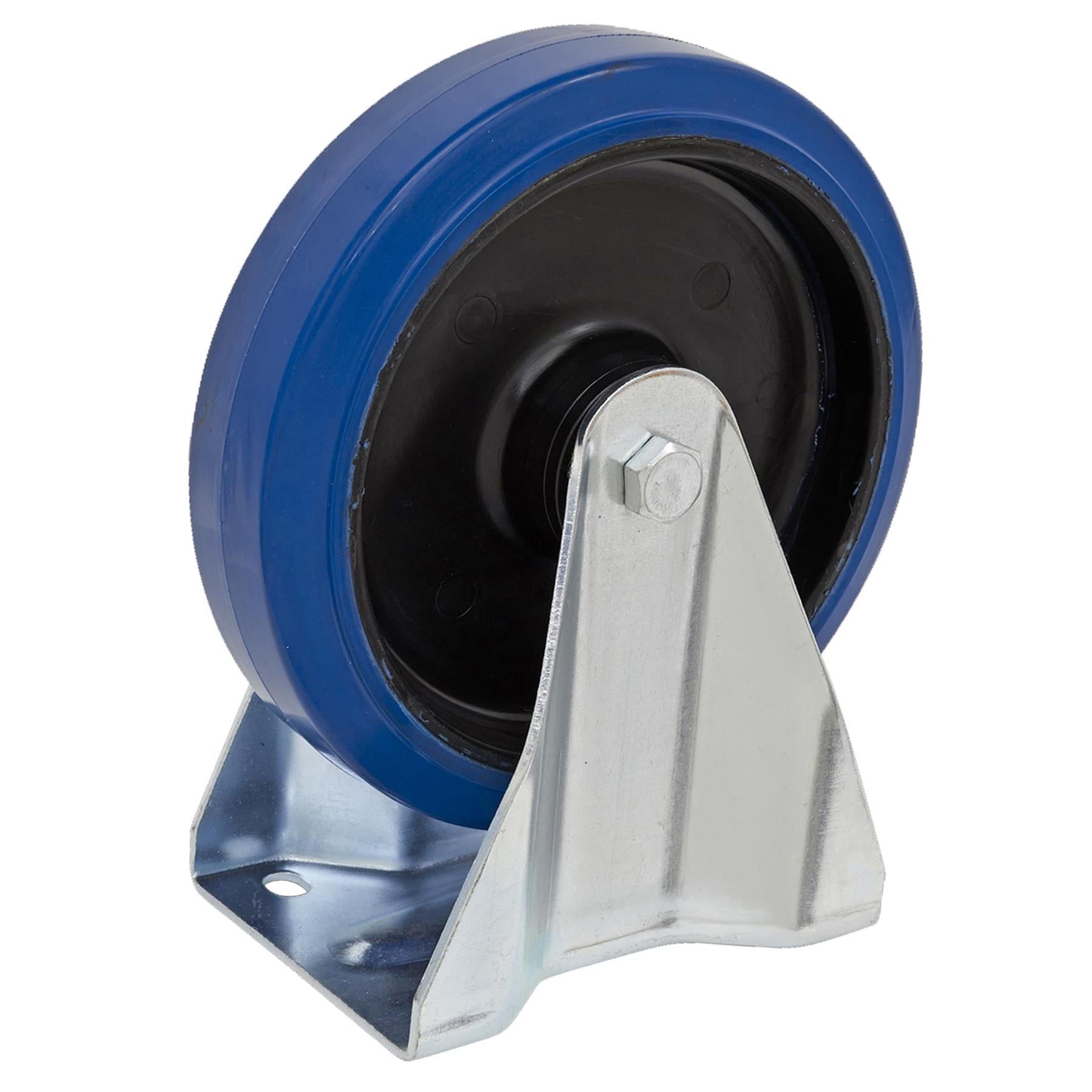 Sealey Heavy-Duty Elastic Rubber Fixed Castor Wheel 100mm