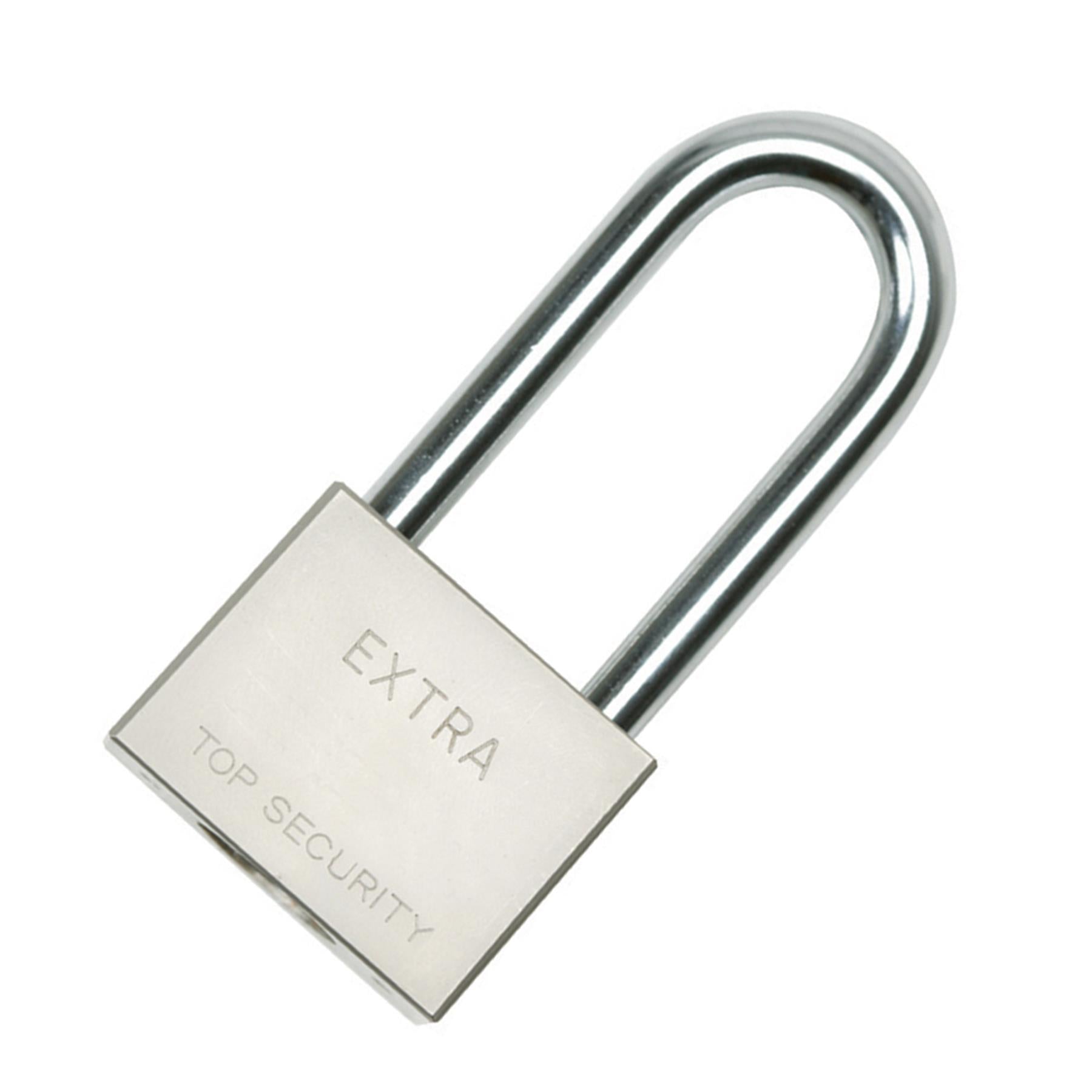 Heavy Duty 40mm Shackle Steel Padlock Long Home Office Safety Security 3 Keys