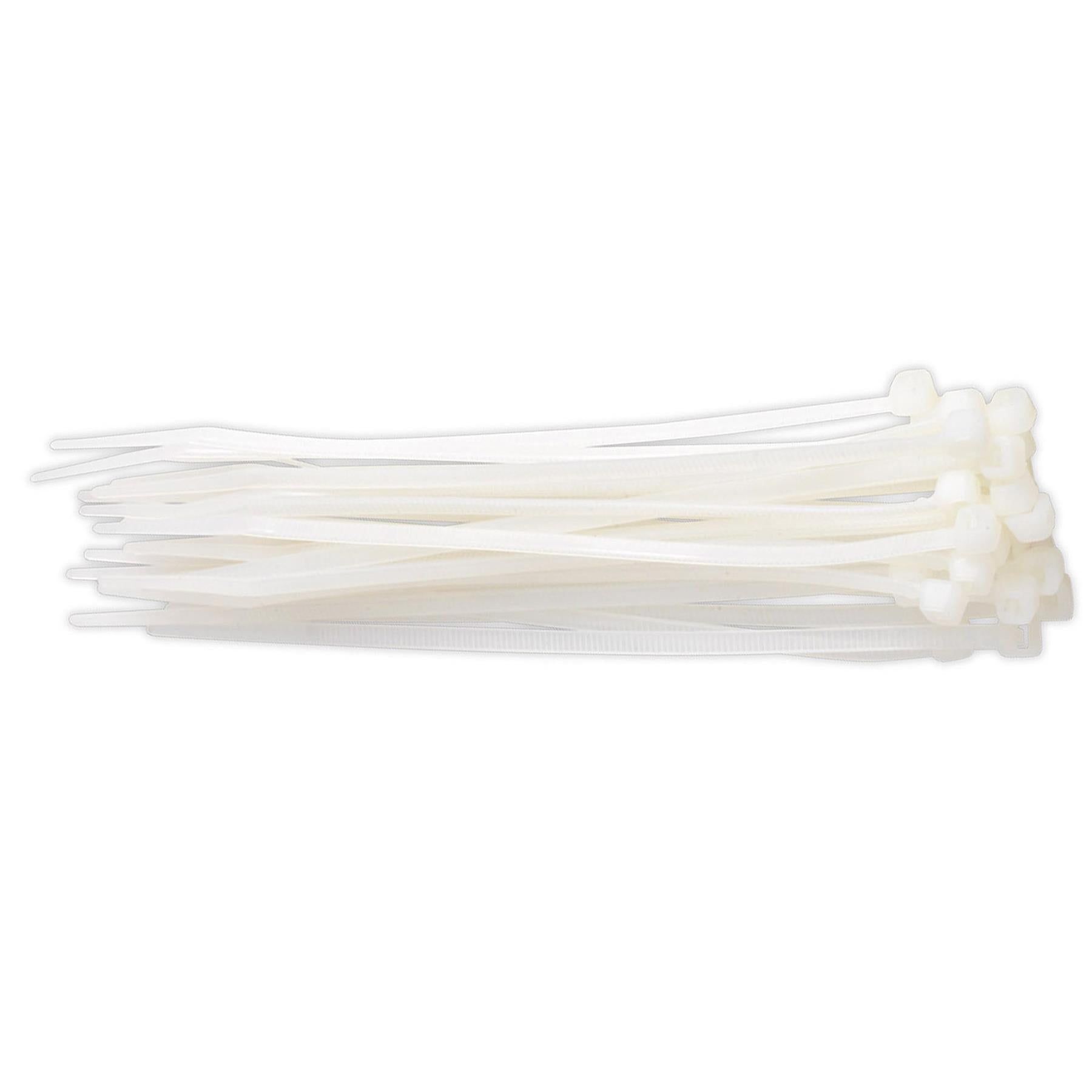 Sealey Cable Tie Assortment White Pack of 75 inc 100mm / 150mm / 200mm