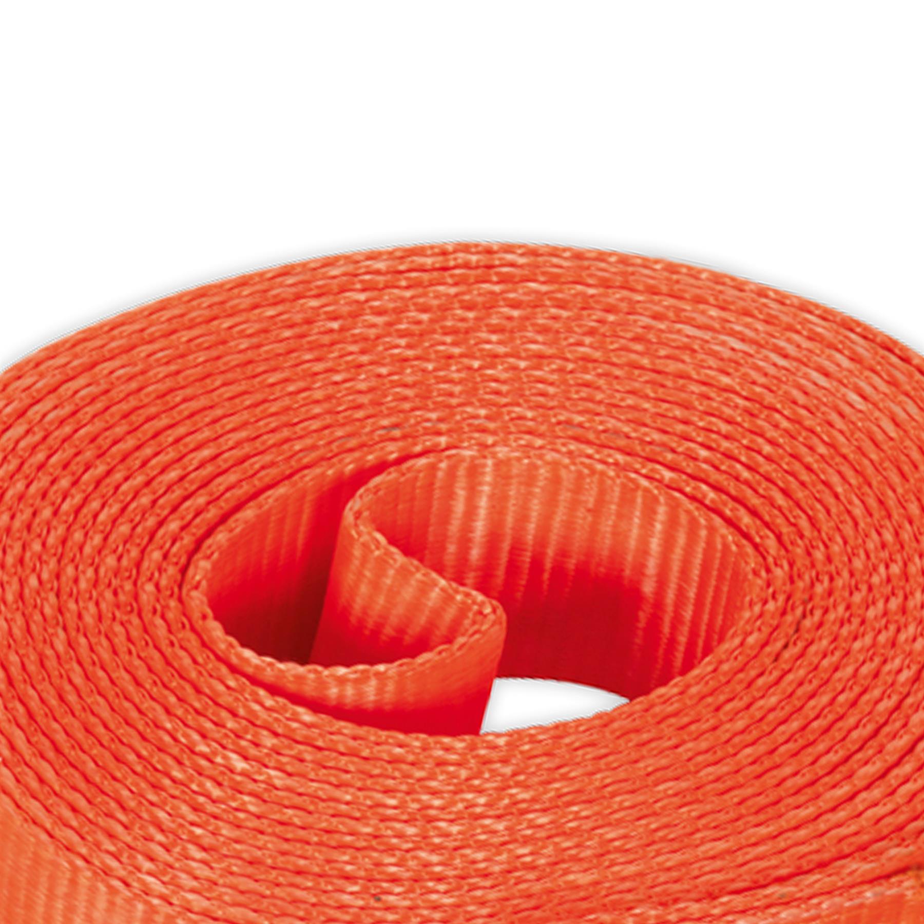 Sealey Ratchet Tie Down 75mm x 10m Poly Web 10000kg Load Test