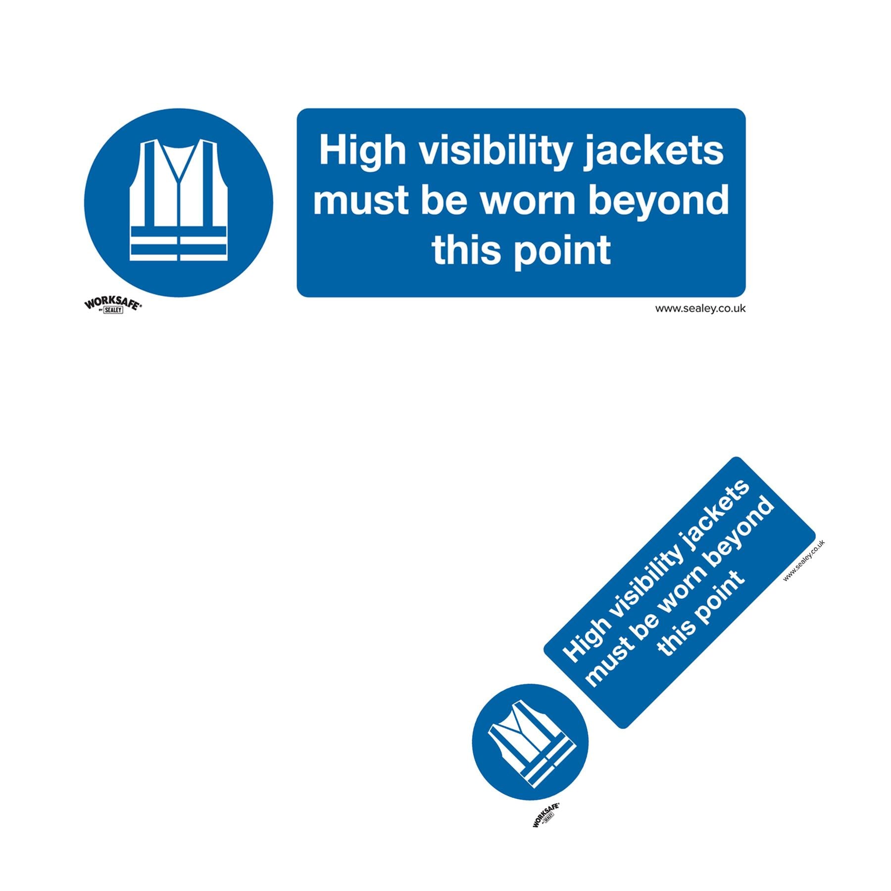 Sealey Adhes. Sign-High Vis. Jackets Must Be Worn Beyond This Point