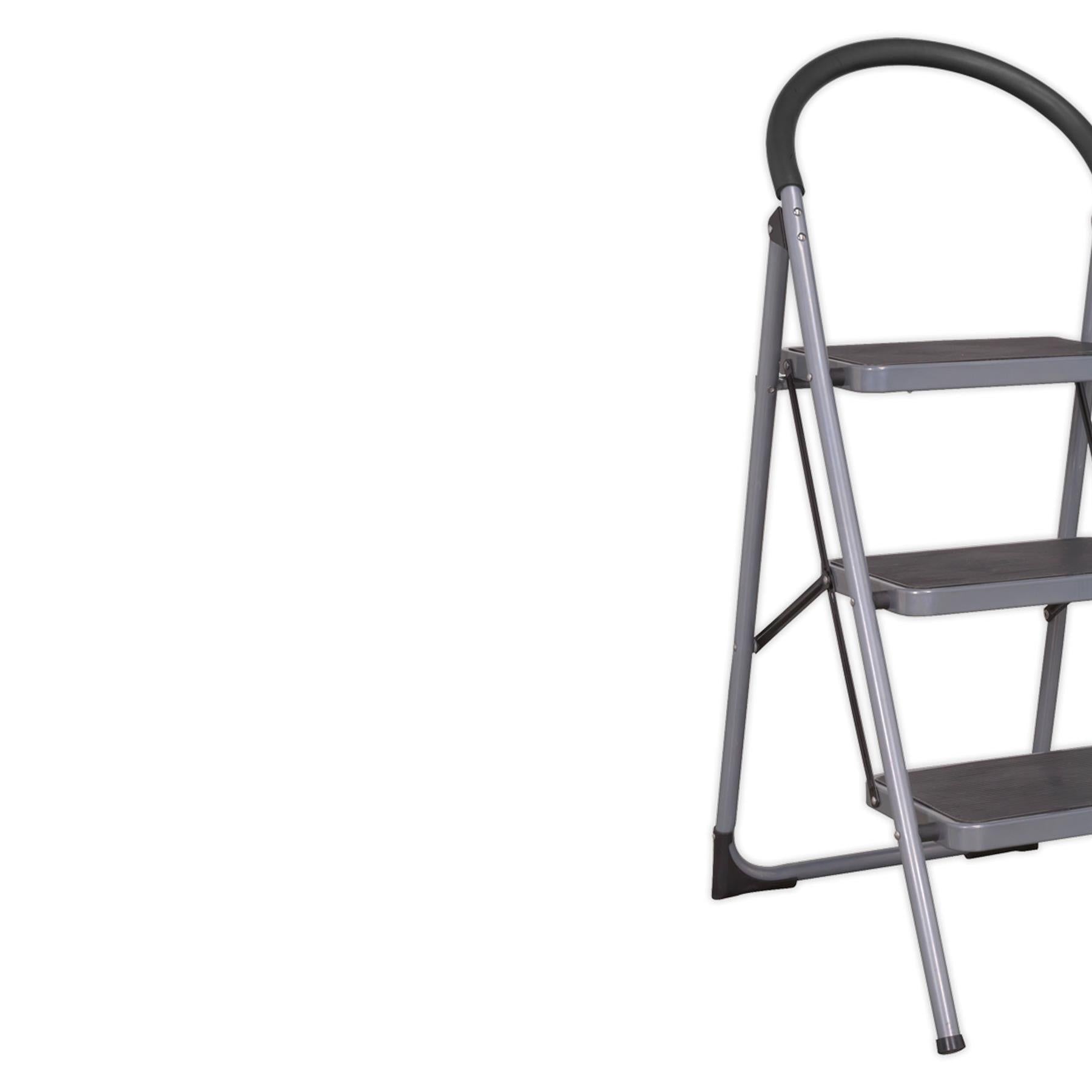 Sealey Step Stool 3-Tread 150kg Capacity EN 14183