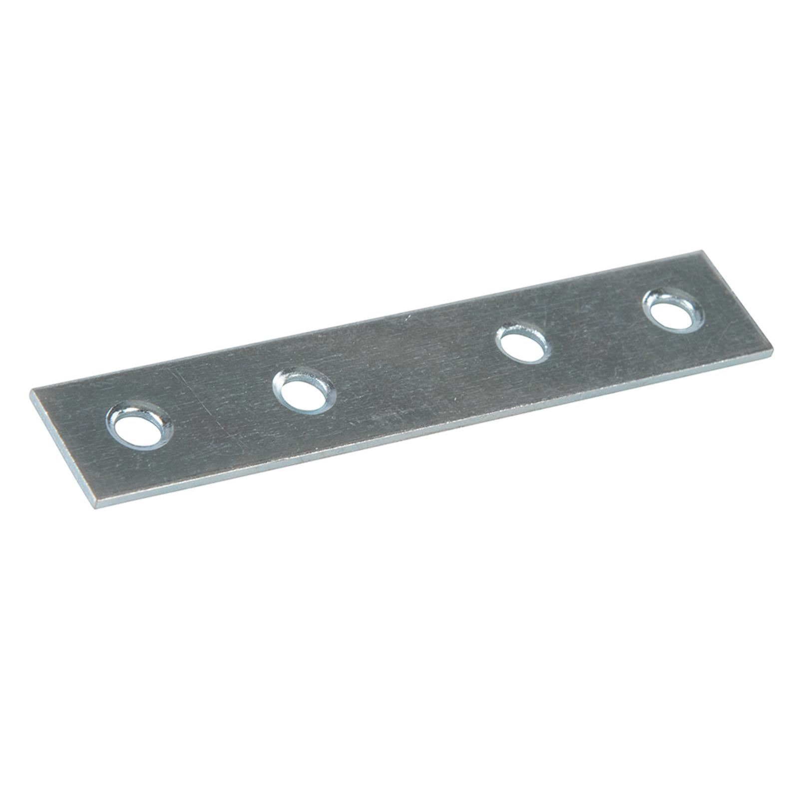Mending Plates Zinc Plated With Offset Fixing Holes For Timber Repair 50Pk 80mm
