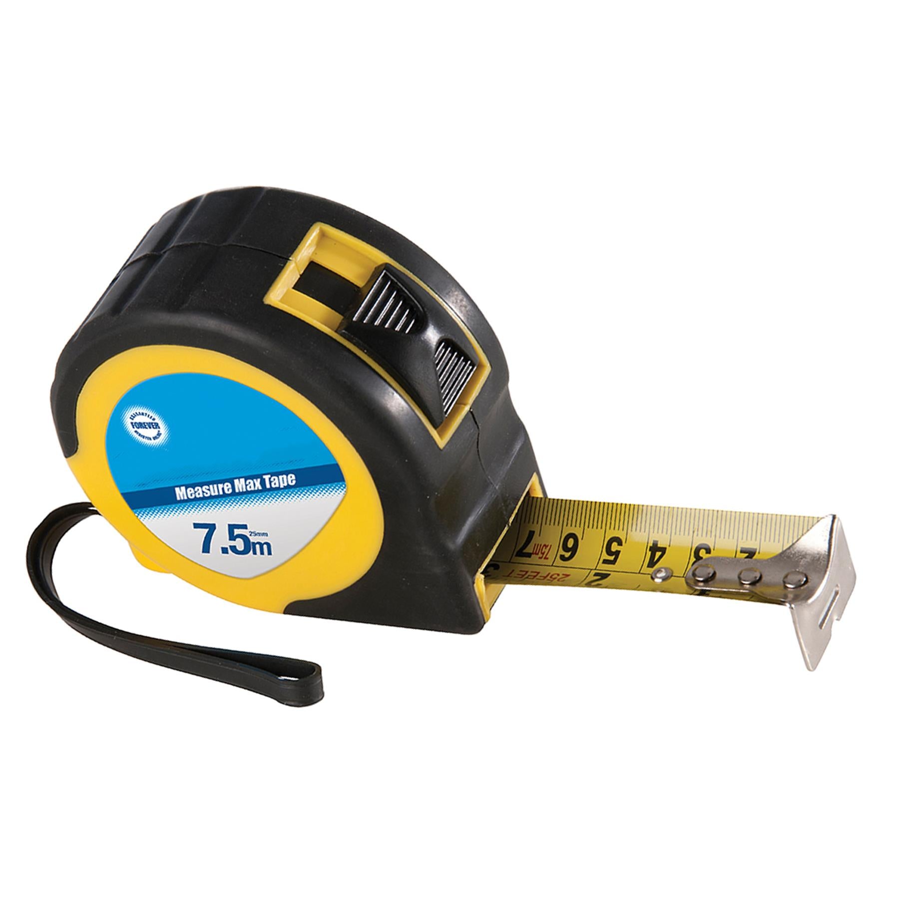Clearance 7.5m X 25mm Features Blade Lock Tape Measure Heavy Duty
