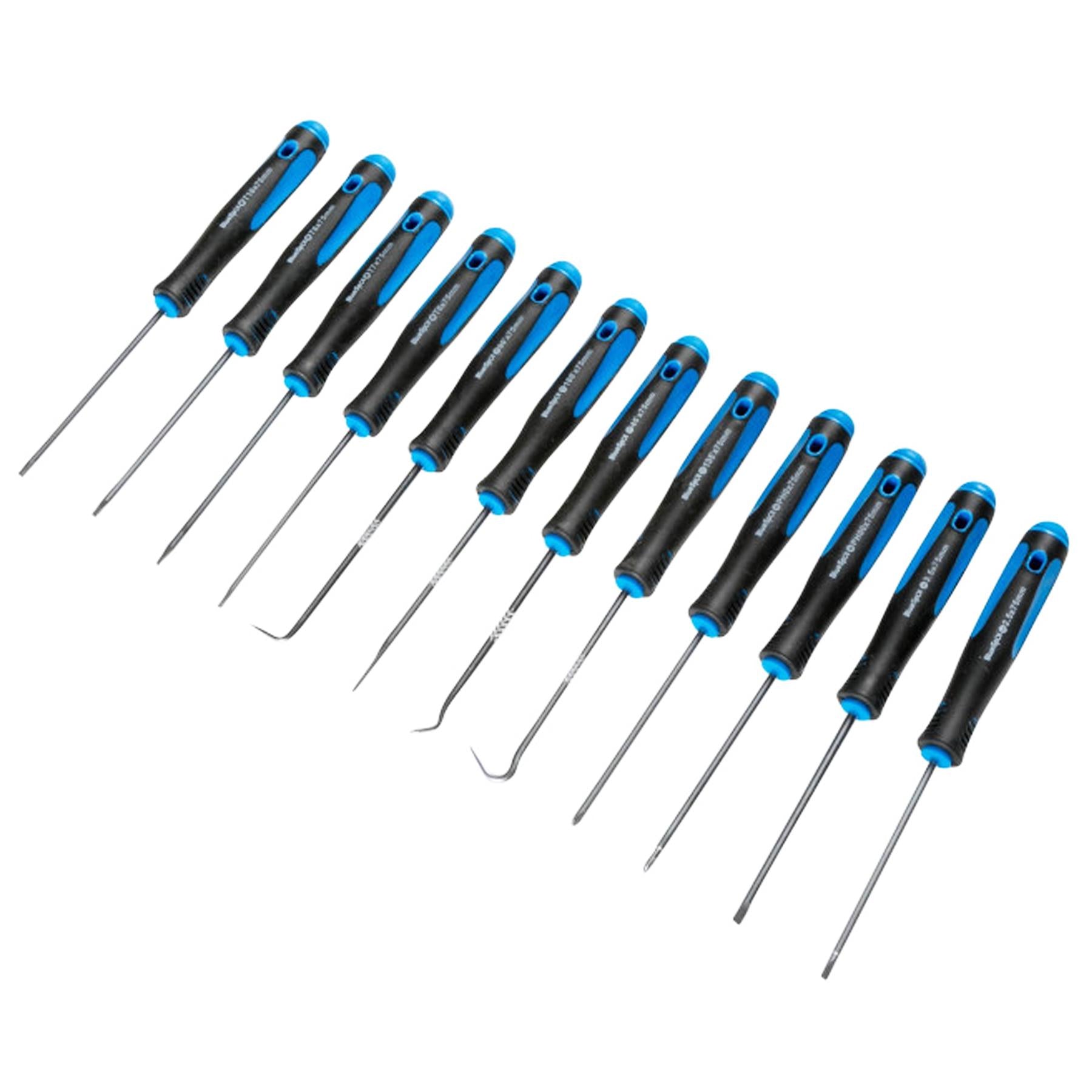 BlueSpot 12pc Precision Screwdriver and Hook Set-Torx Pro