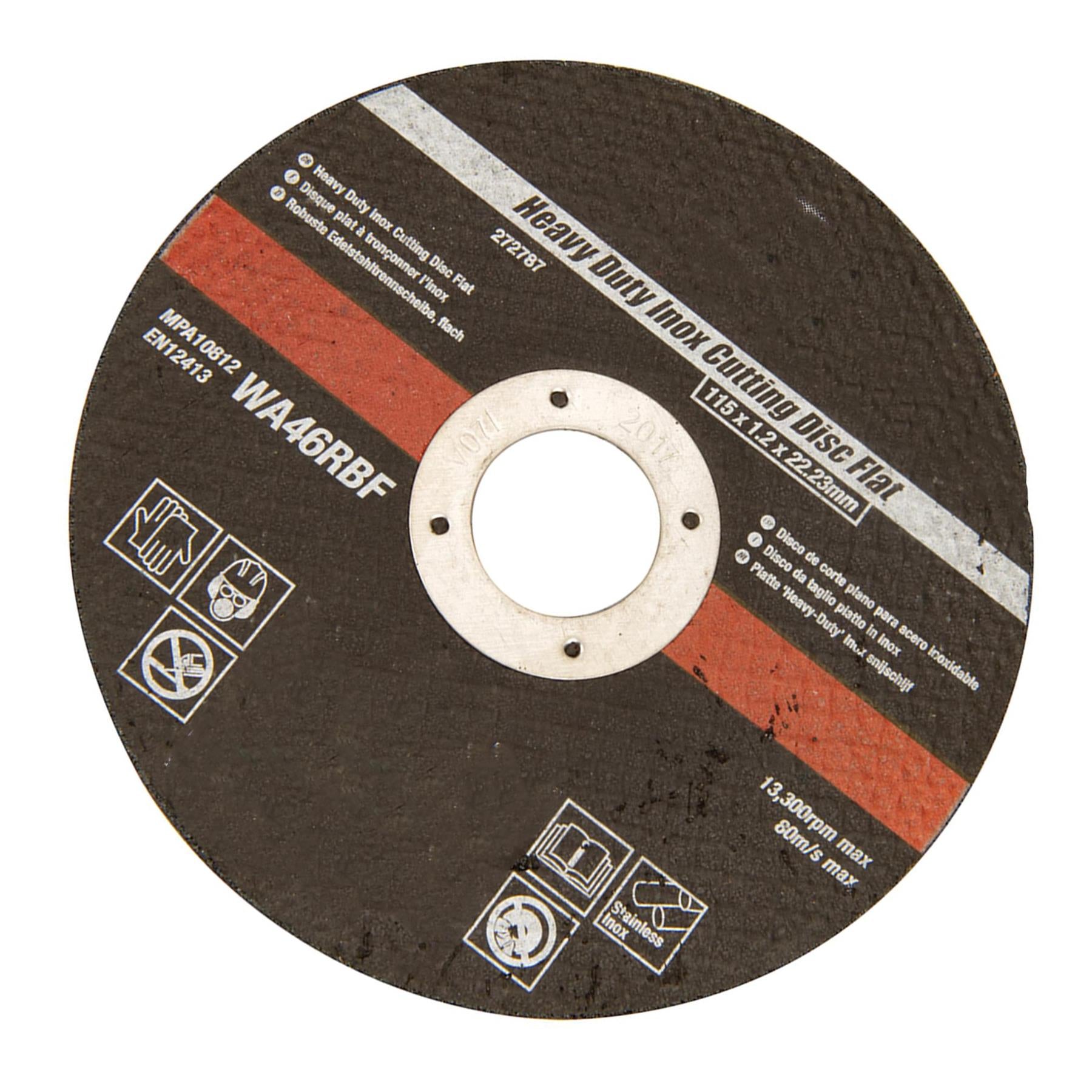 Cutting/Slitting Disc Flat 115 x 1.2 x 22.23mm - Inox Metal & Alloy