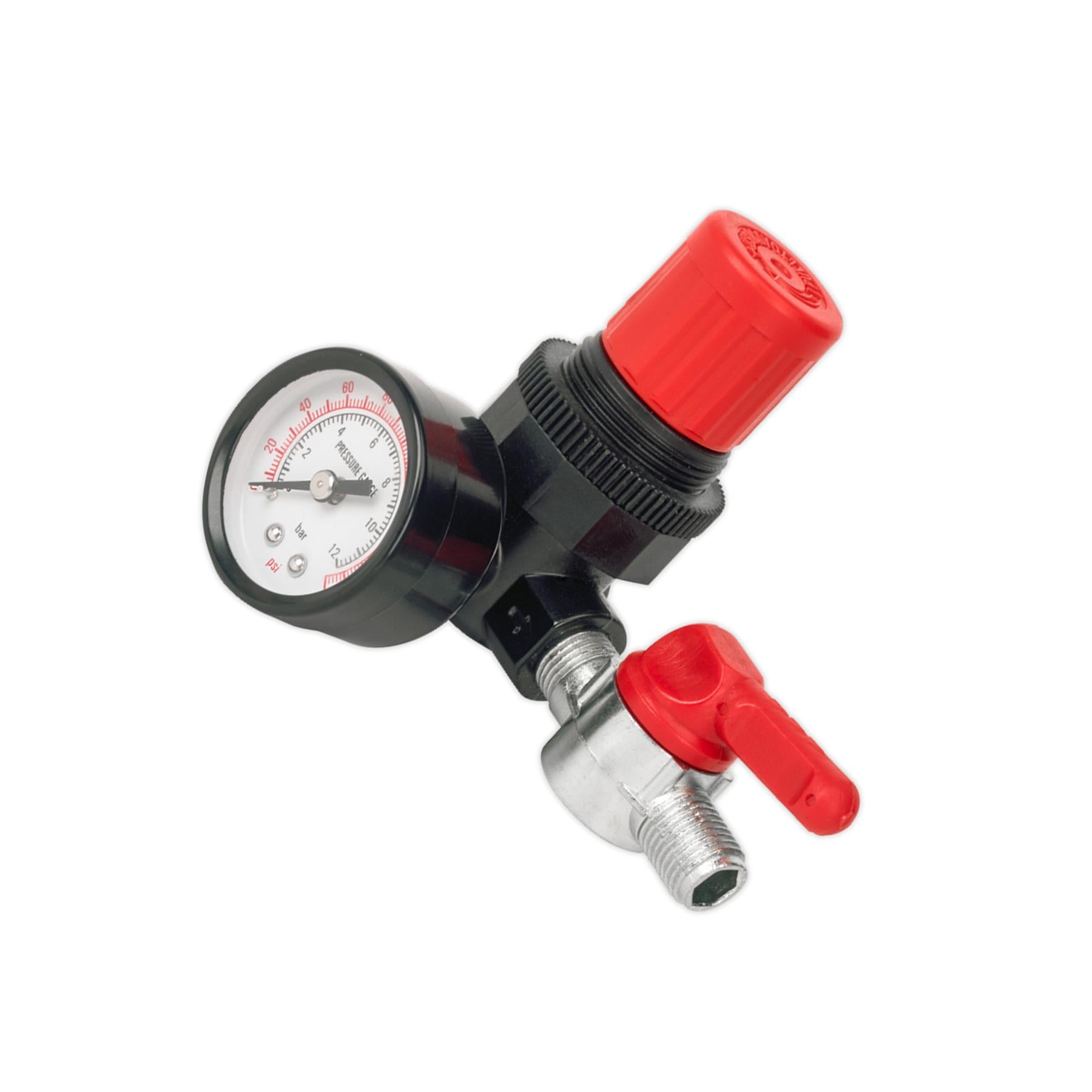 Sealey Air Regulator 1/4"BSP Female - 1/4"BSP Male