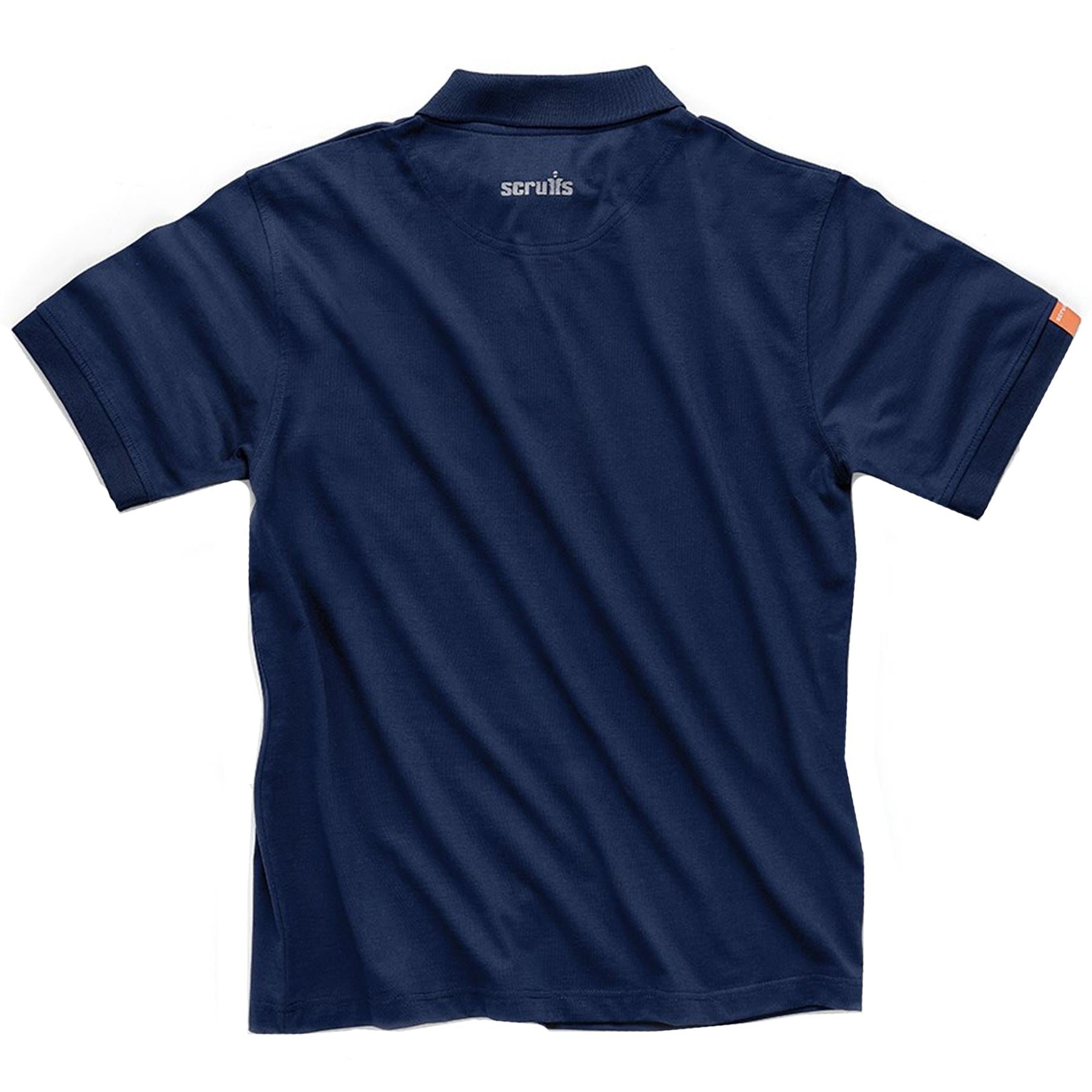 Scruffs Eco Polo Top Work Shirt Navy L | Short Sleeve Workwear