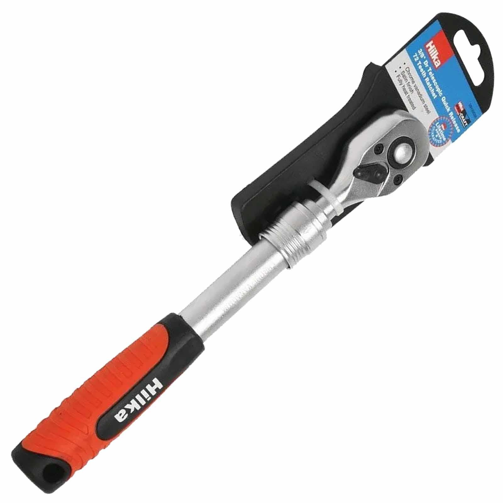 3/8" Drive Chrome Vanadium Steel 220 to 318mm Soft Grip Handle Socket Telescopic Tool