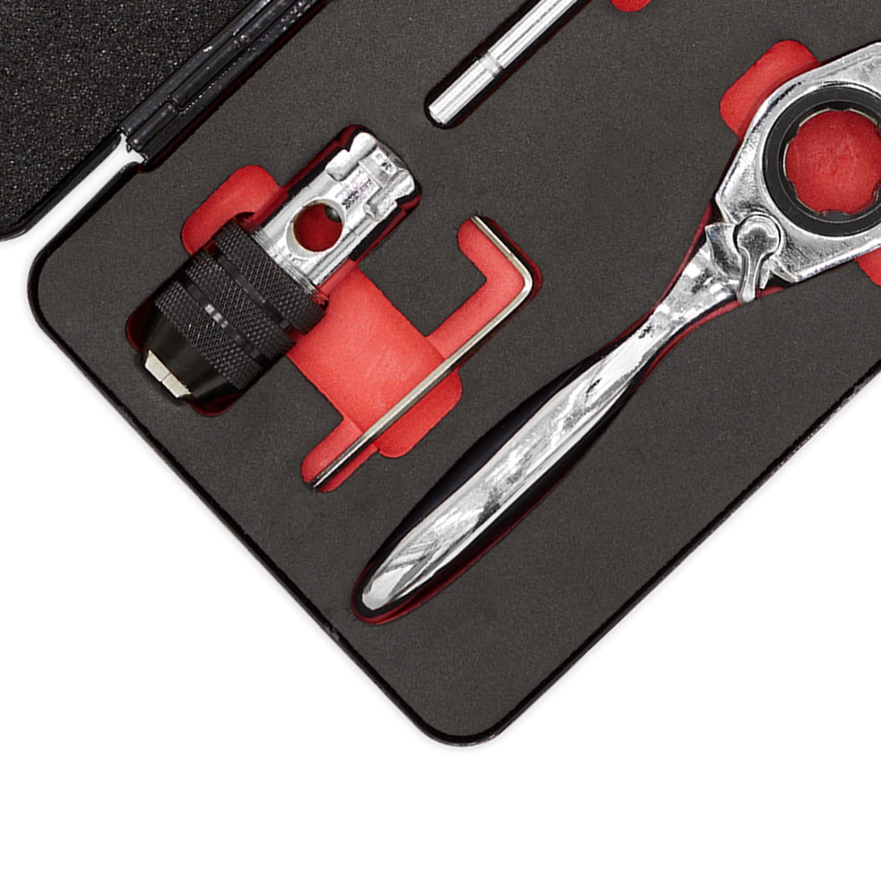 Sealey 5pc Bi-Directional Ratchet Tap and Die Holder Set Steel M3 - M12