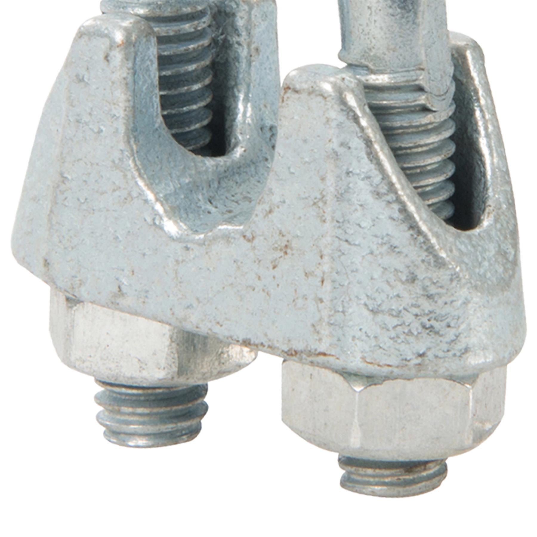 10x Wire Rope Grips Clamp M10 U Bolts Fitting Cable Cord Tie Heavy Duty Steel