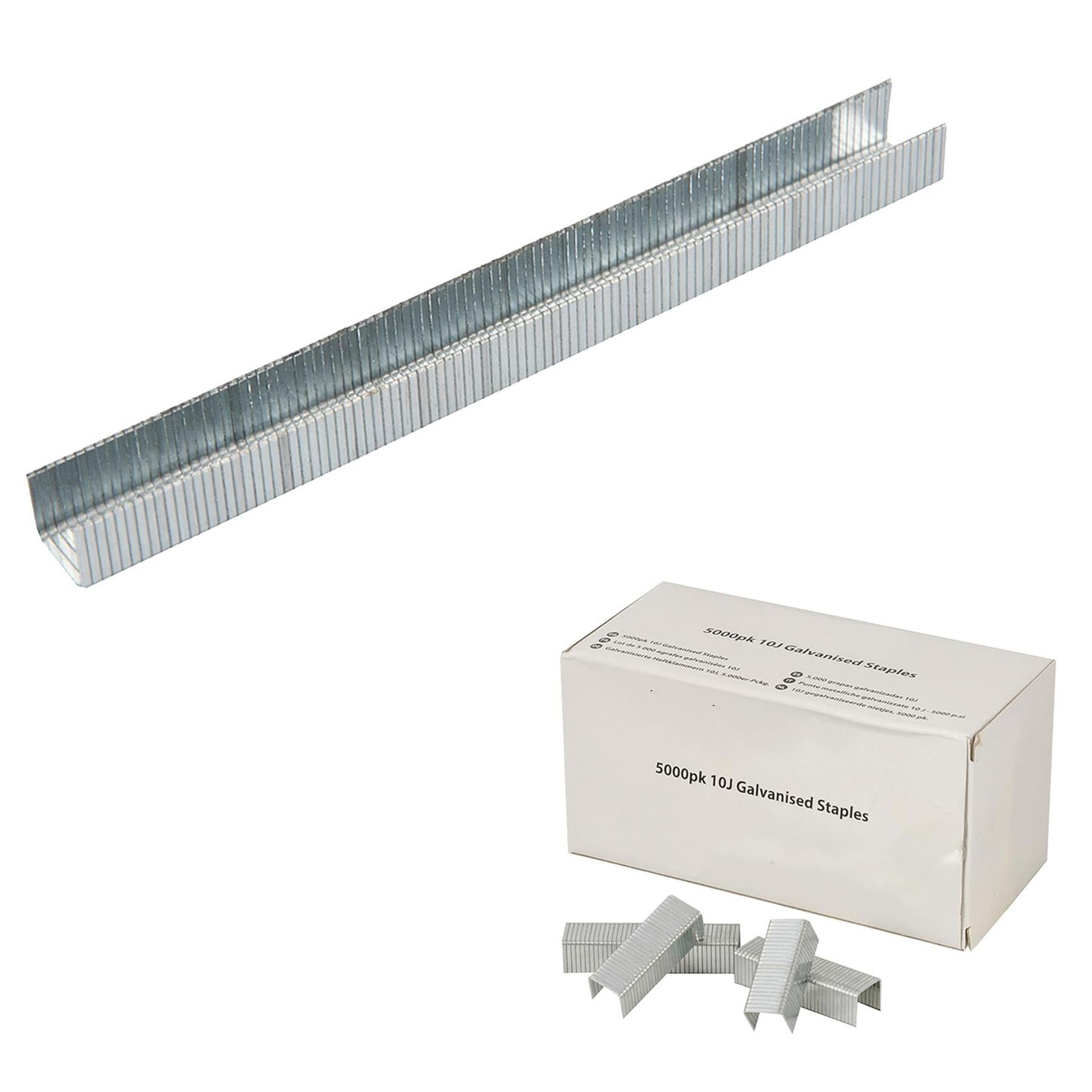 10J Galvanised Staples 5000Pk 11.2 x 10 x 1.17mm For Staple Air & Electric Guns