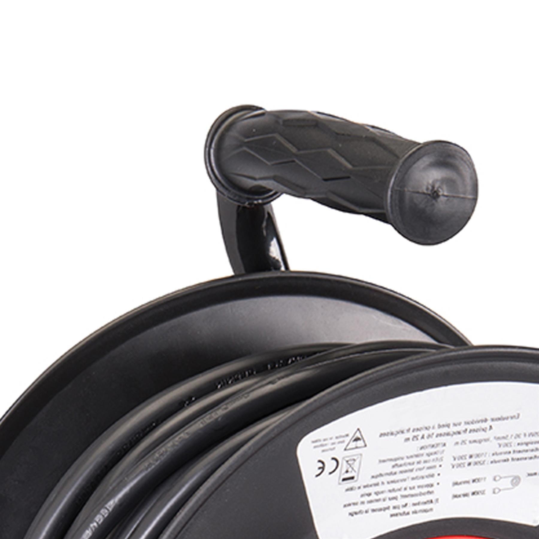 230V French Type E Cable Reel - European Freestanding 16A 25M 25M Long