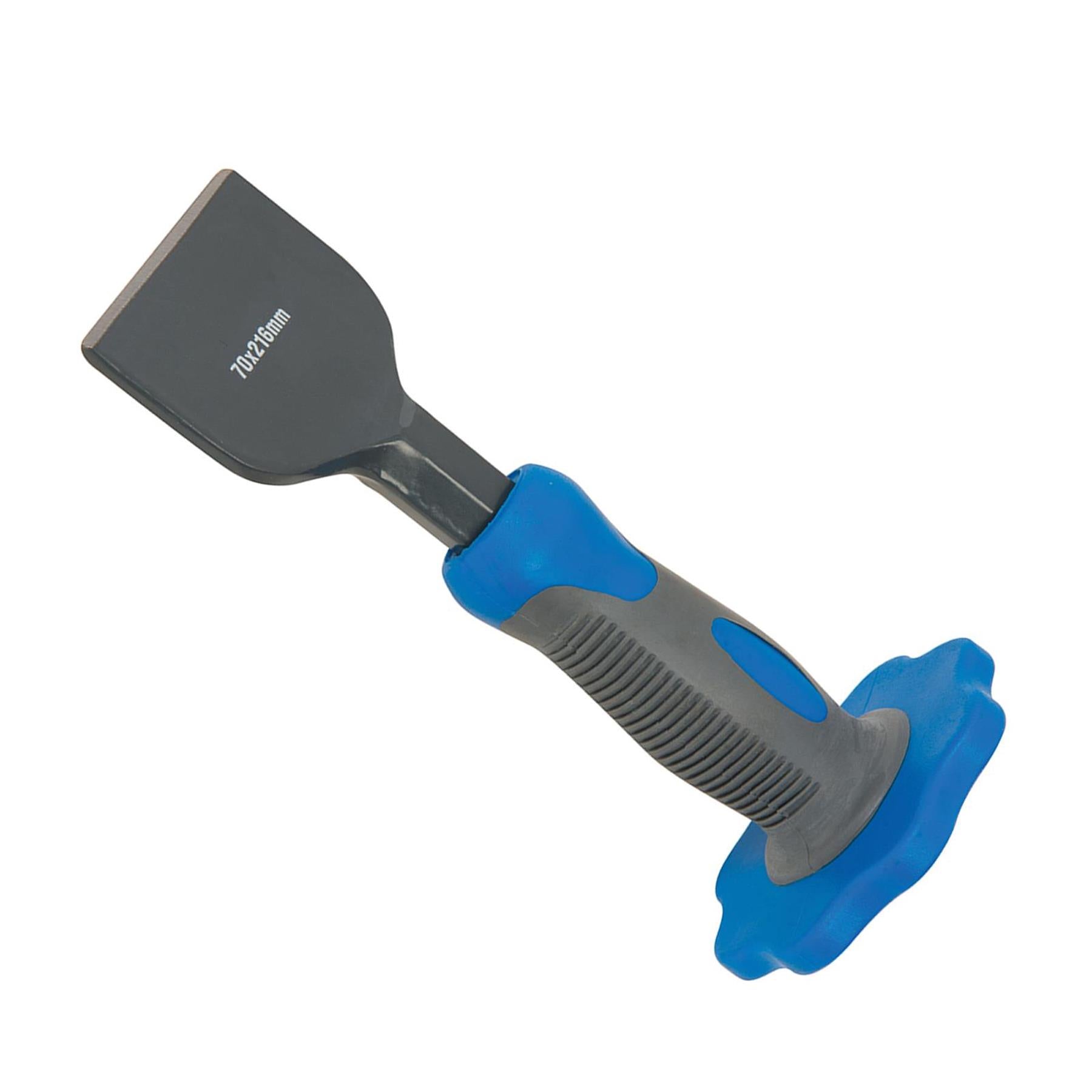 Bolster Chisel With Guard Powder Coated & Tempered Cutting Edge 70 X 216mm