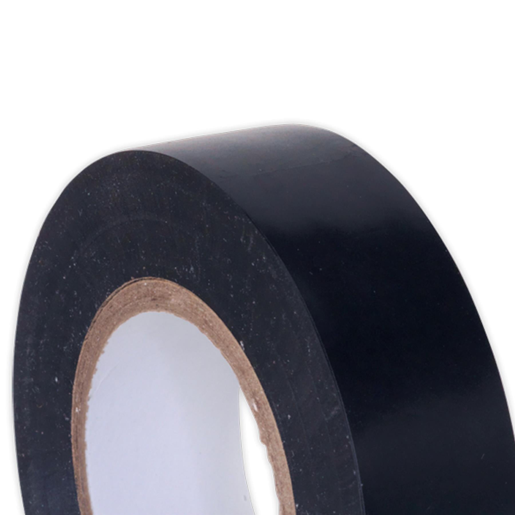Sealey PVC Insulating Tape 19mm x 20m Black Pack of 10