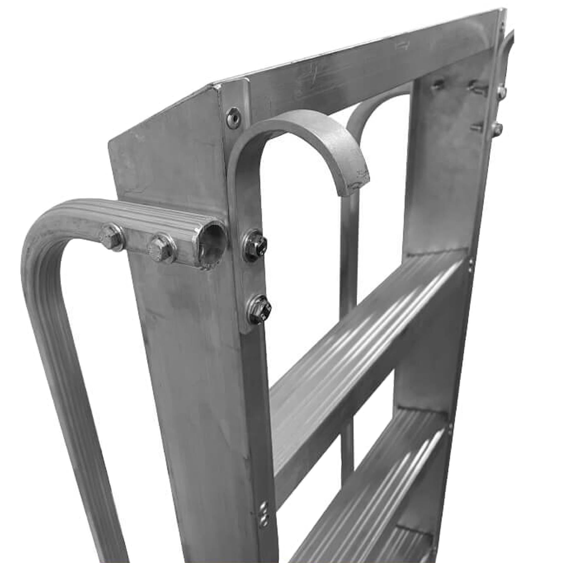 Dapetz 11 Tread Aluminium Lightweight Shelf Ladder 2.6m, Heavy Duty, Made In Uk