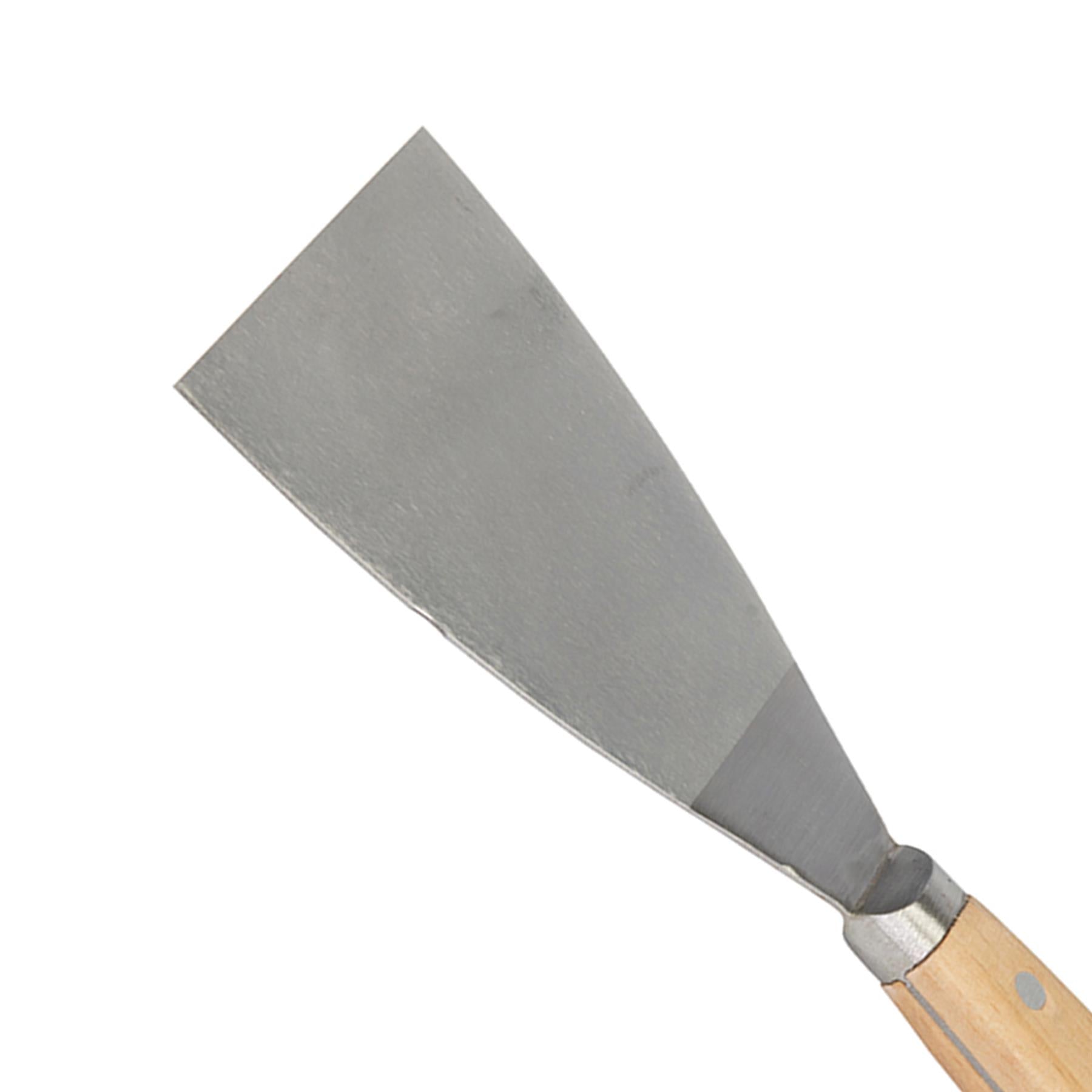 Wood Handle Decorators Paint Scraper 75mm Solid Bolsters Spring-Tempered Blade