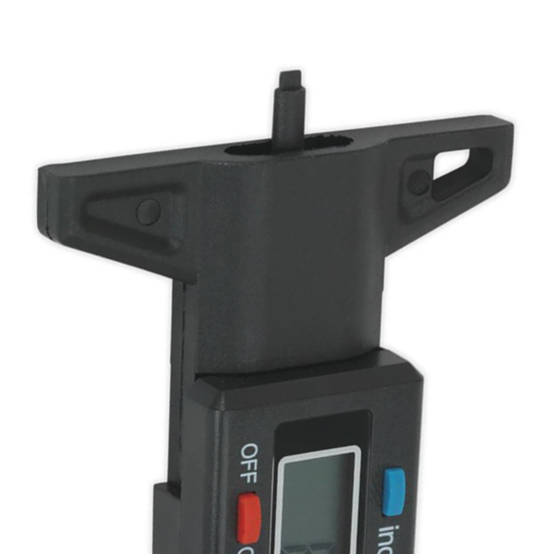 Sealey Digital Tyre Tread Depth Gauge Tough Composite Sliding Gauge