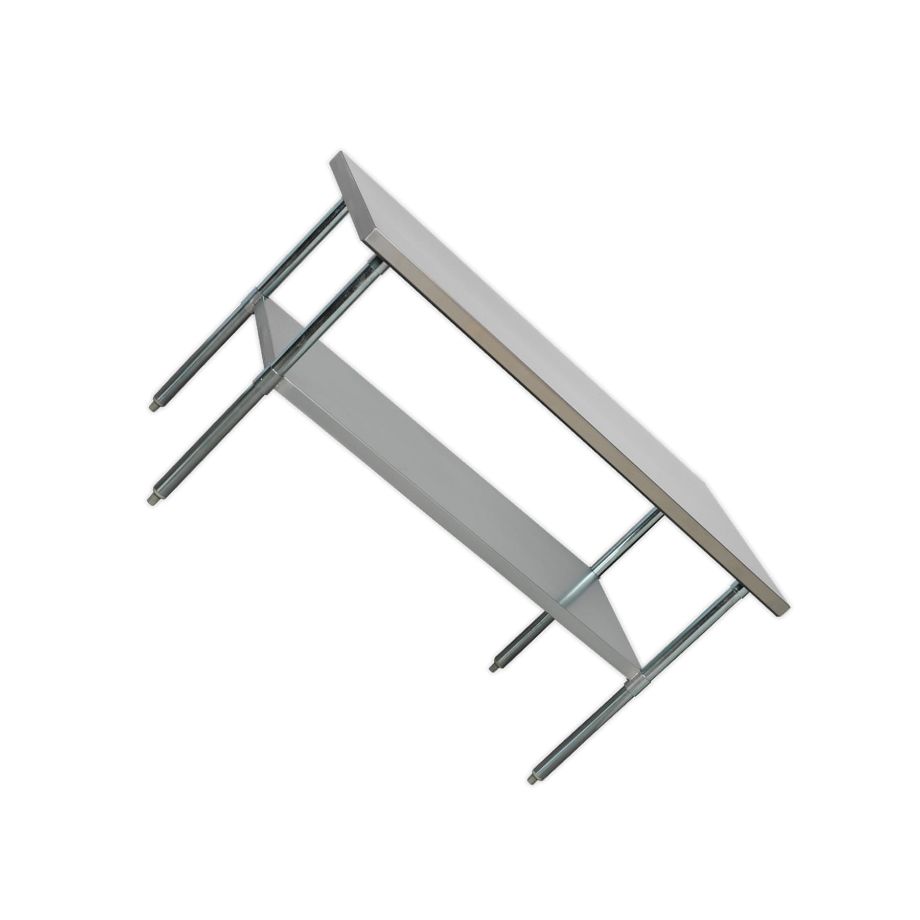 Sealey Stainless Steel Workbench 1.5m Adjustable Feet Supplied Flat-Packed