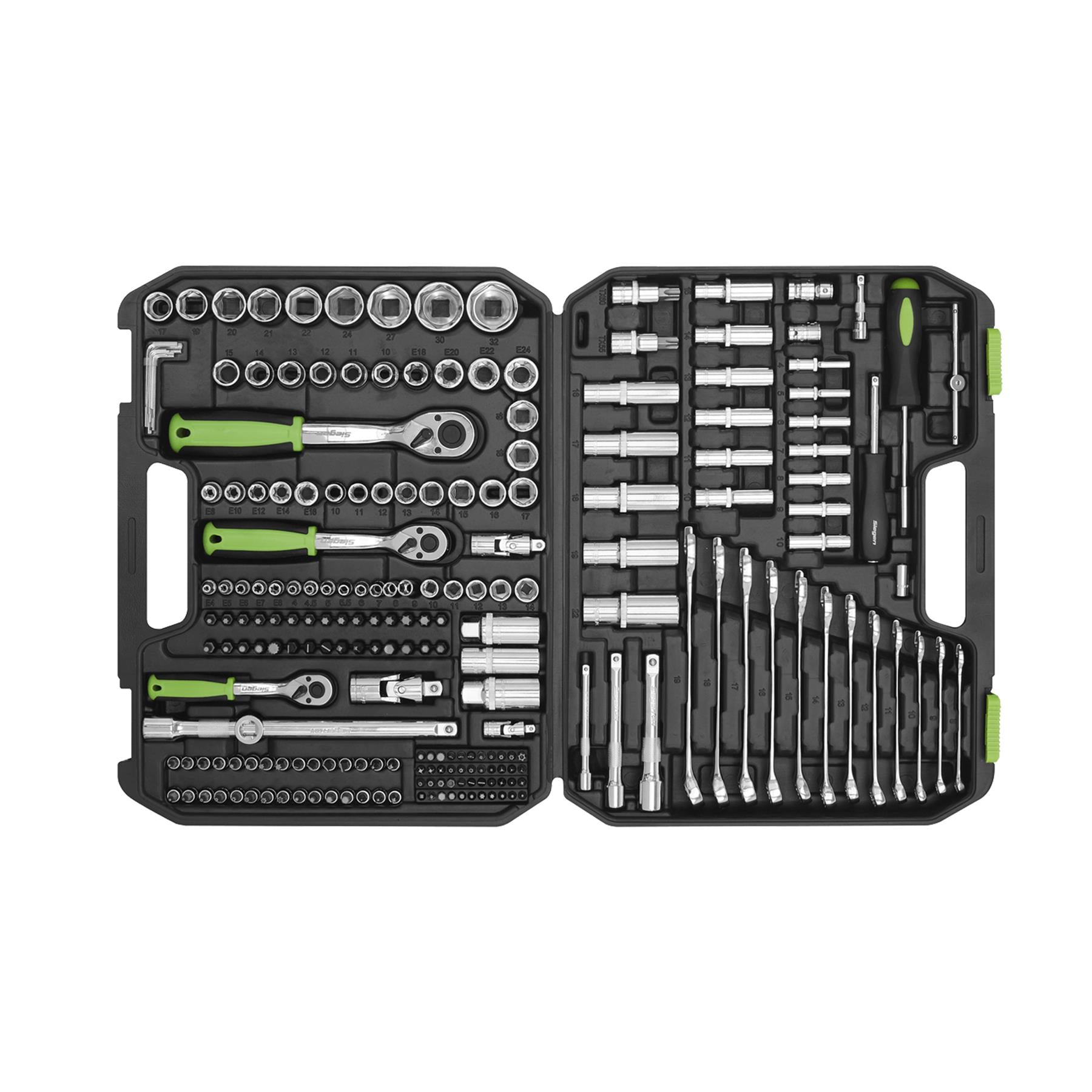 Sealey Socket Set 219pc 1/4", 3/8" & 1/2"Sq Drive WallDrive Metric