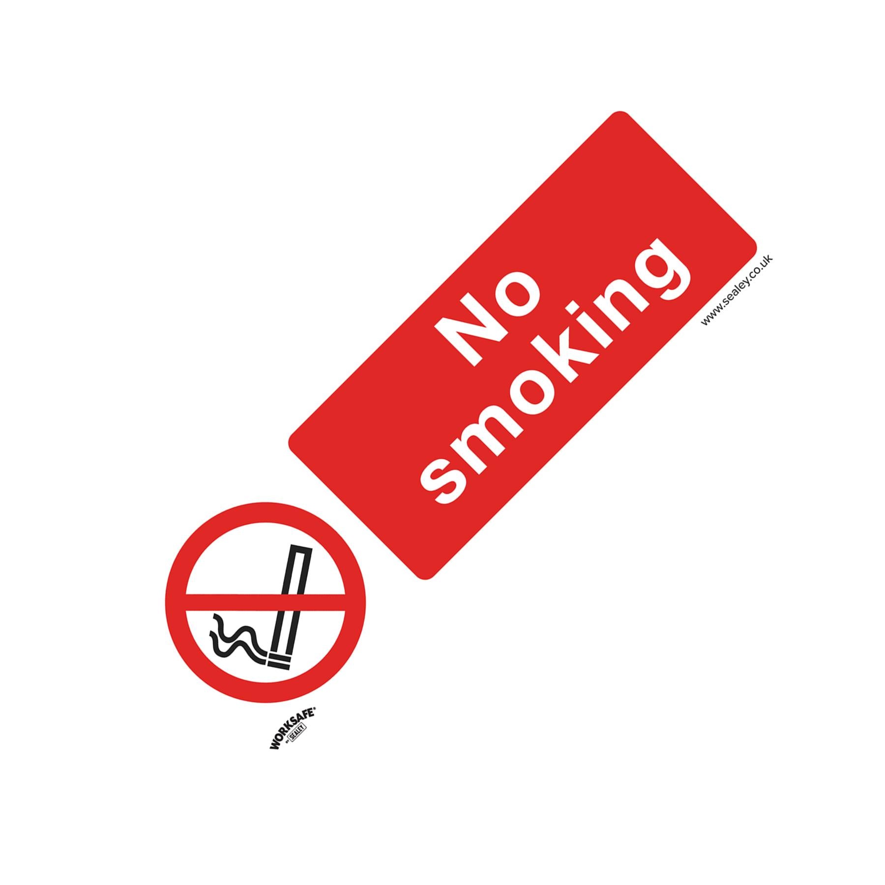 Sealey Safety Sign - No Smoking - Self-Adhesive Vinyl - Pack of 10