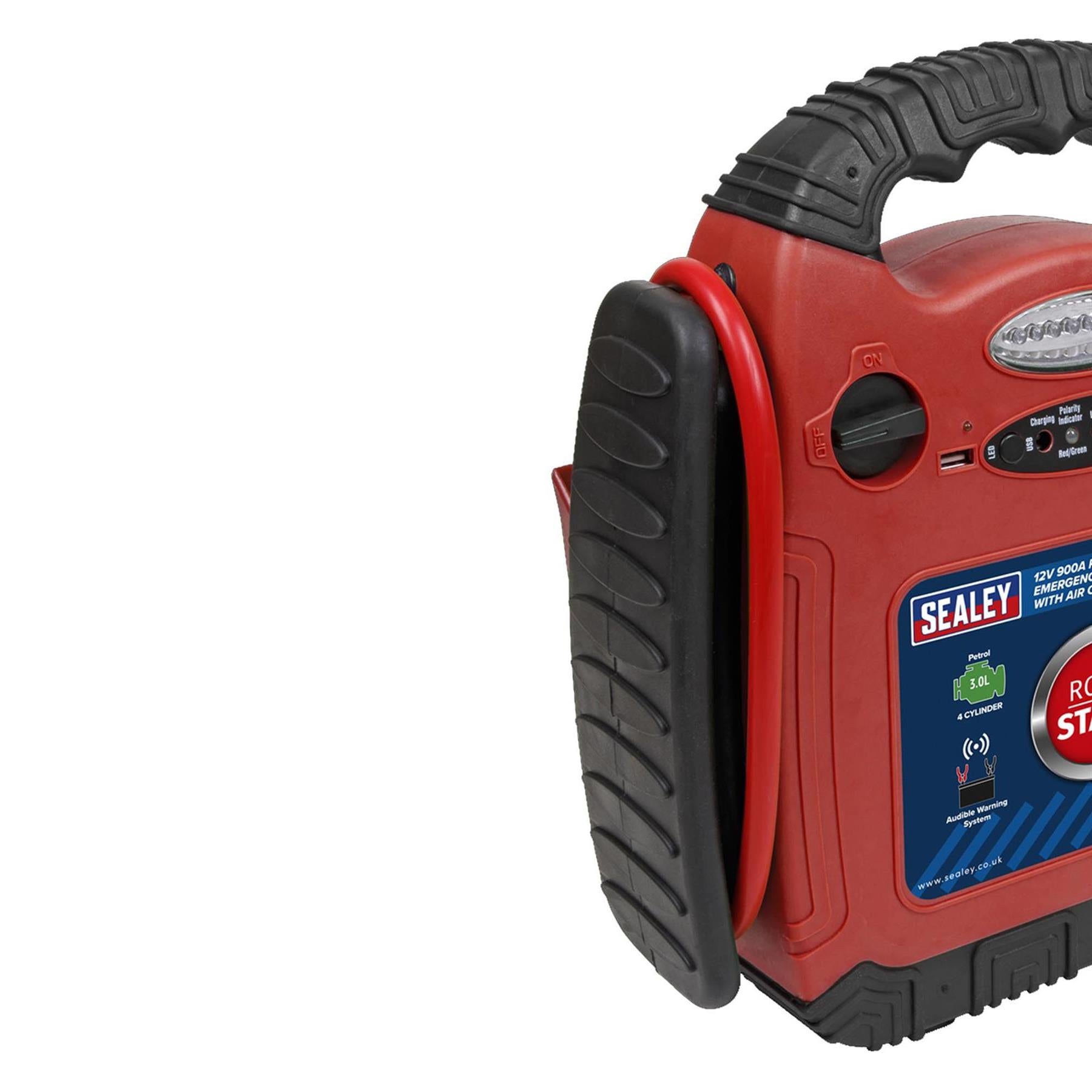 Sealey RoadStart Emergency Jump Starter with Compressor 12V 900A
