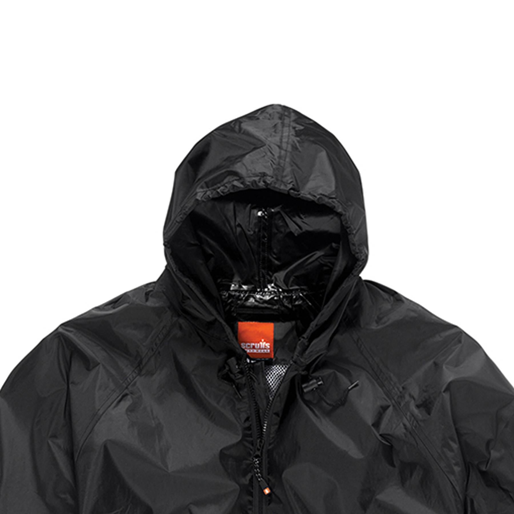 Rain Jacket & Waterproof Trousers 2 Piece Suit Scruffs Workwear/Motorbike-LARGE