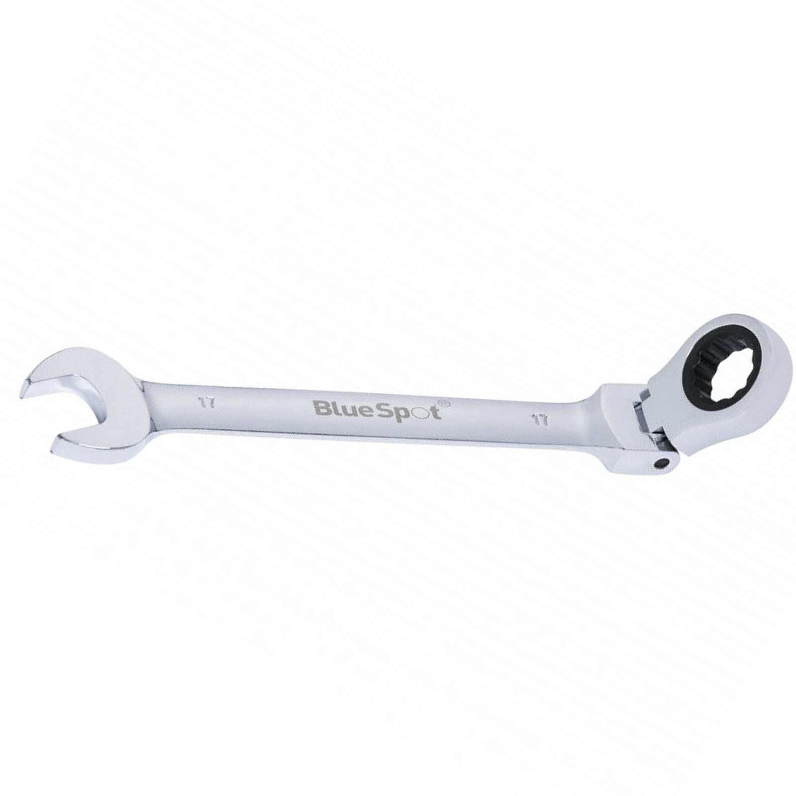 BlueSpot Ratchet Spanner Combination Flexible Head Wrench Metric 17mm