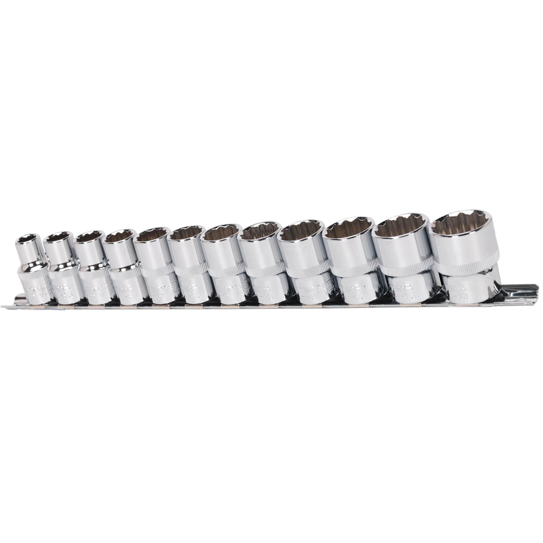 Sealey Socket Set 12pc 1/2"Sq Drive 12pt WallDrive Metric