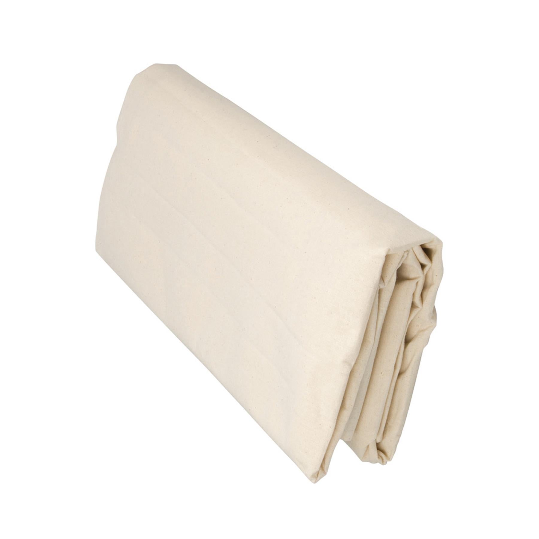 Dust Sheet Premium Coated 3.4 X 2.4M 100% Close-Weave Cotton & Plastic Backing