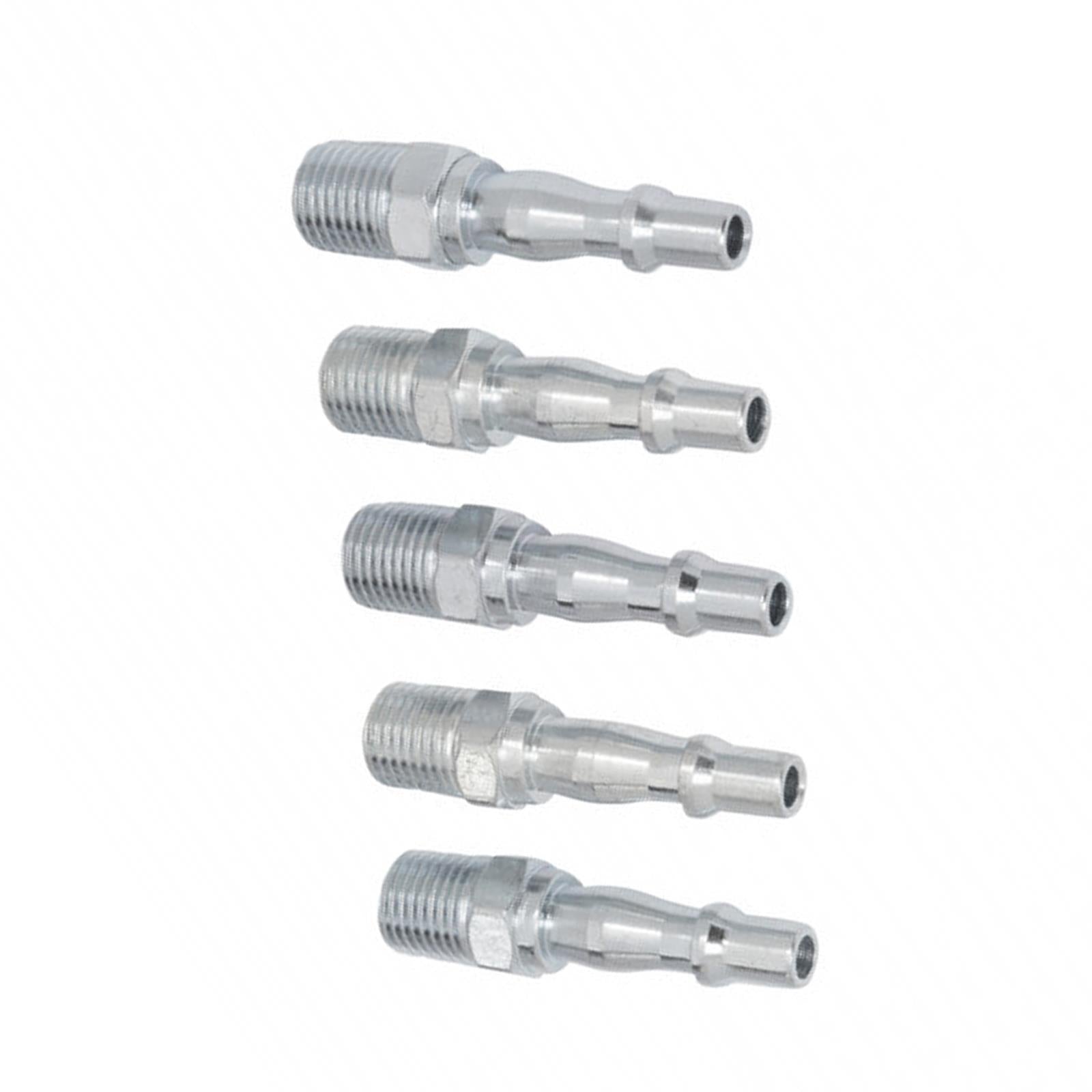 BlueSpot 5pc Air Line Fittings Hose Compressor Bayonet Connector 1/4" BSP Male Fittings