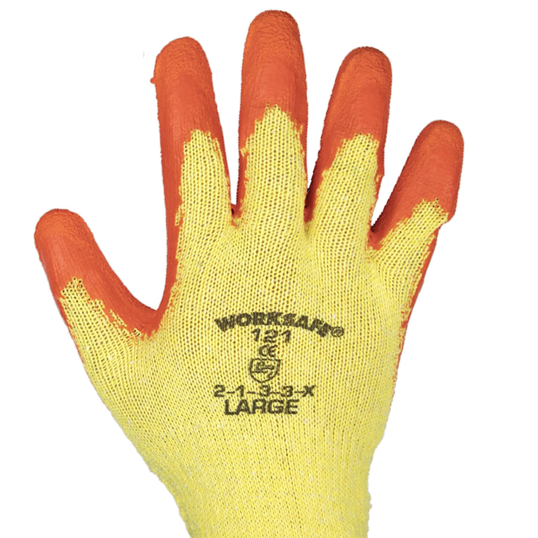 Sealey Super Grip Knitted Gloves Latex Palm (Large) -Pk of 120 Prs