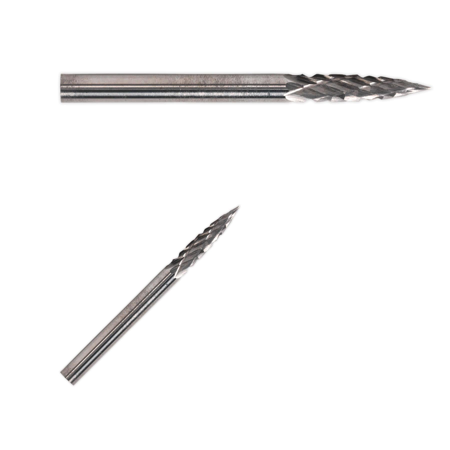 Sealey Micro Carbide Burr Pointed Tree 3mm Pack of 3