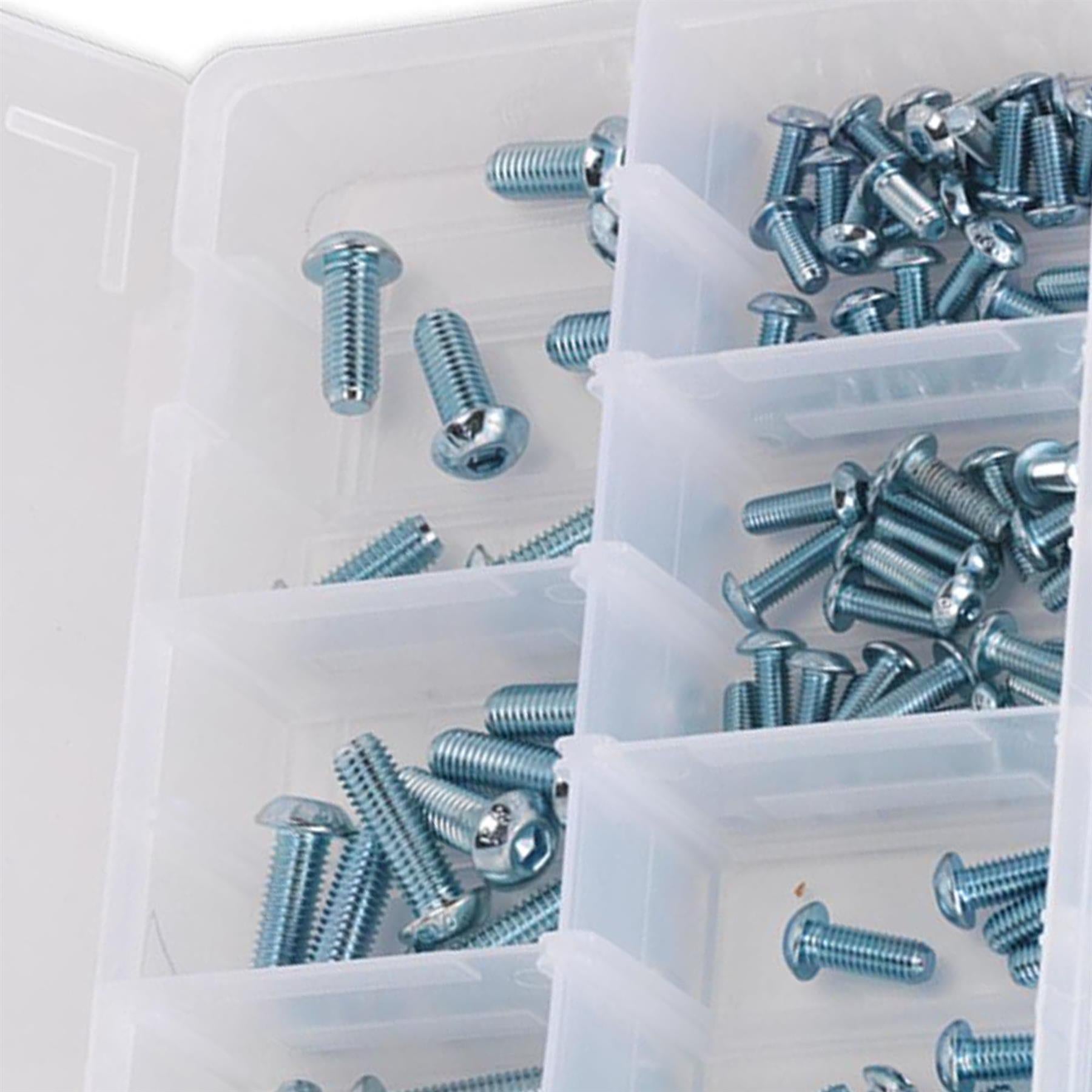 Sealey 108pcs Assorted M5-M10 Stainless Steel Socket Screws Button Head High Tensile 10.9 Metric