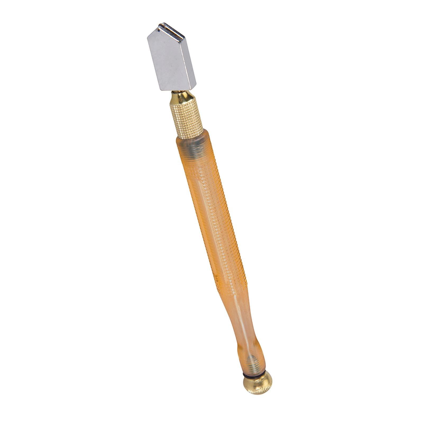 Lubricated Alloy Steel Glass Cutter 175mm Glazing Hardened Knurled Brass Grip