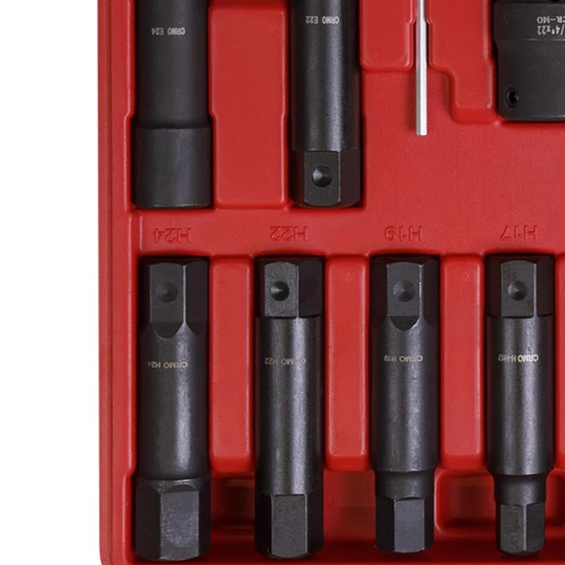 Sealey Impact Hex, TRX-Star*(M&F) Socket Bit Set 16pc 3/4"&1"Sq Dr