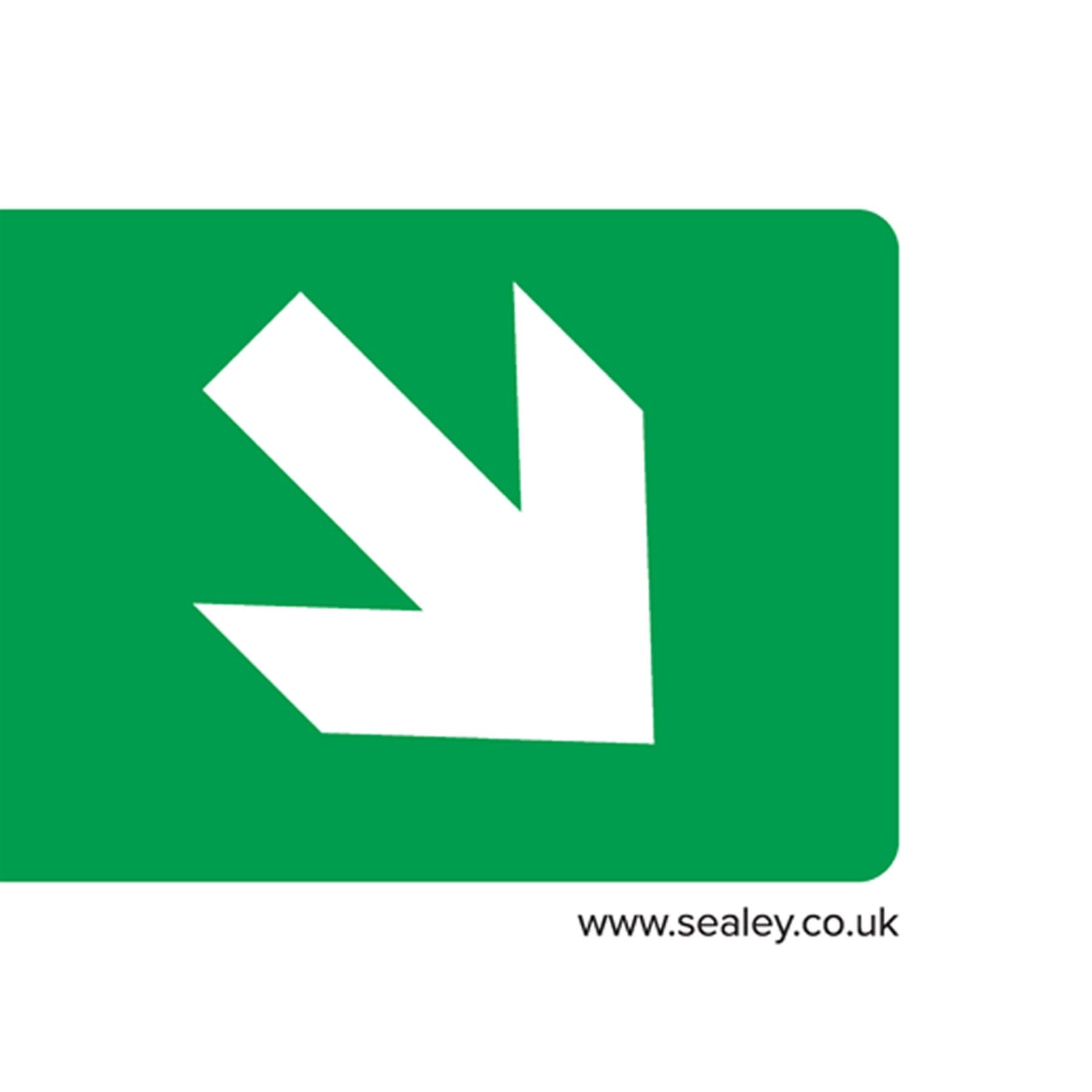 Safe Conditions Safety Sign - Fire Exit (Down Right) - Rigid Plastic