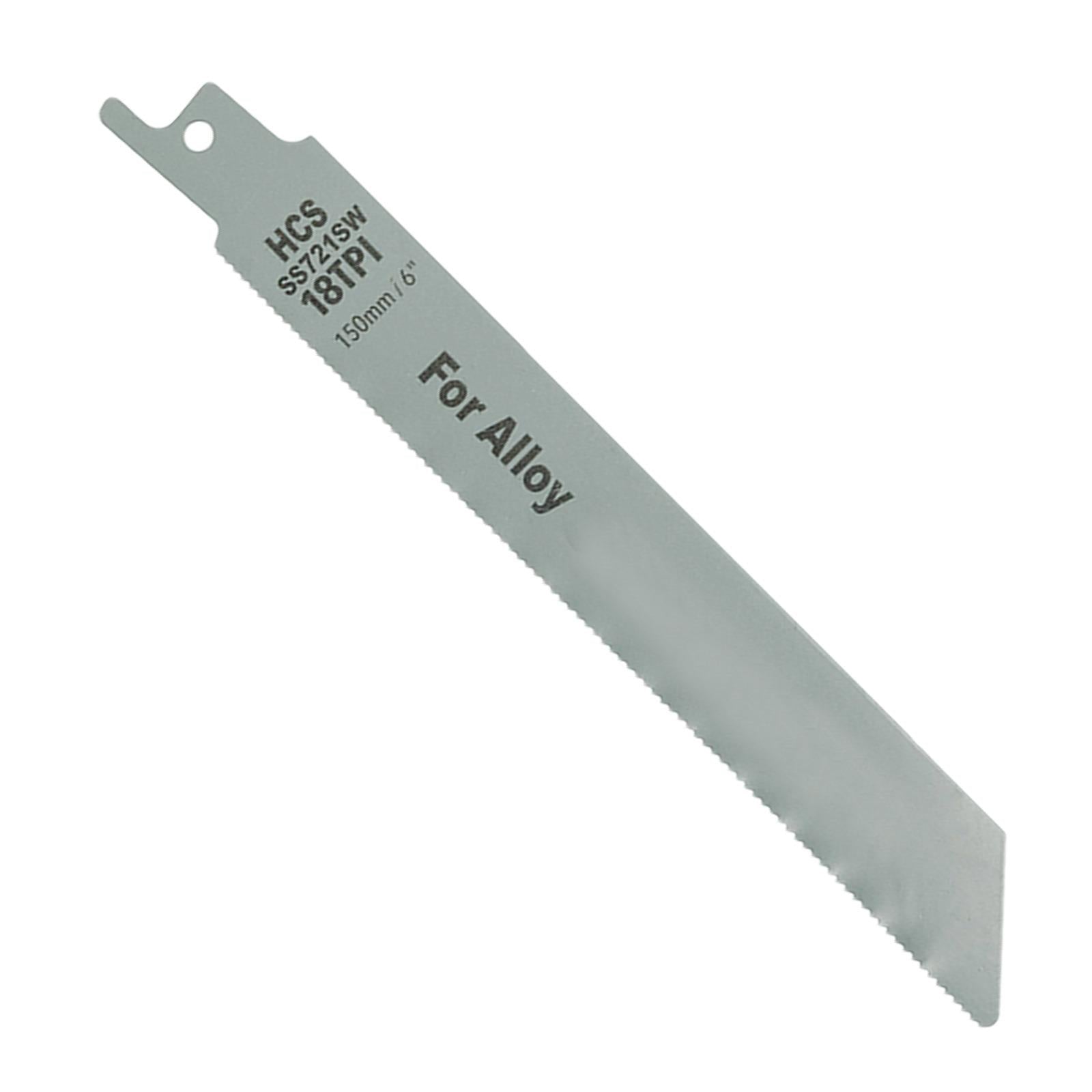 5 x Reciprocating Saw Blades 18 Tpi 150mm Wood & Soft Alloy Cutting Fine