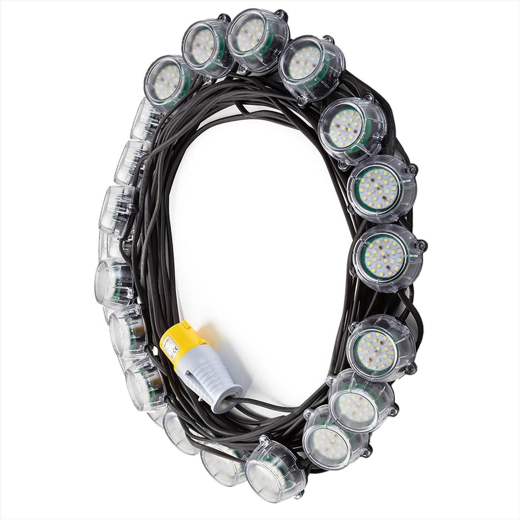 Defender 50m Heavy Duty LED Encapsulated Festoon String Lights 120W 110V 120W