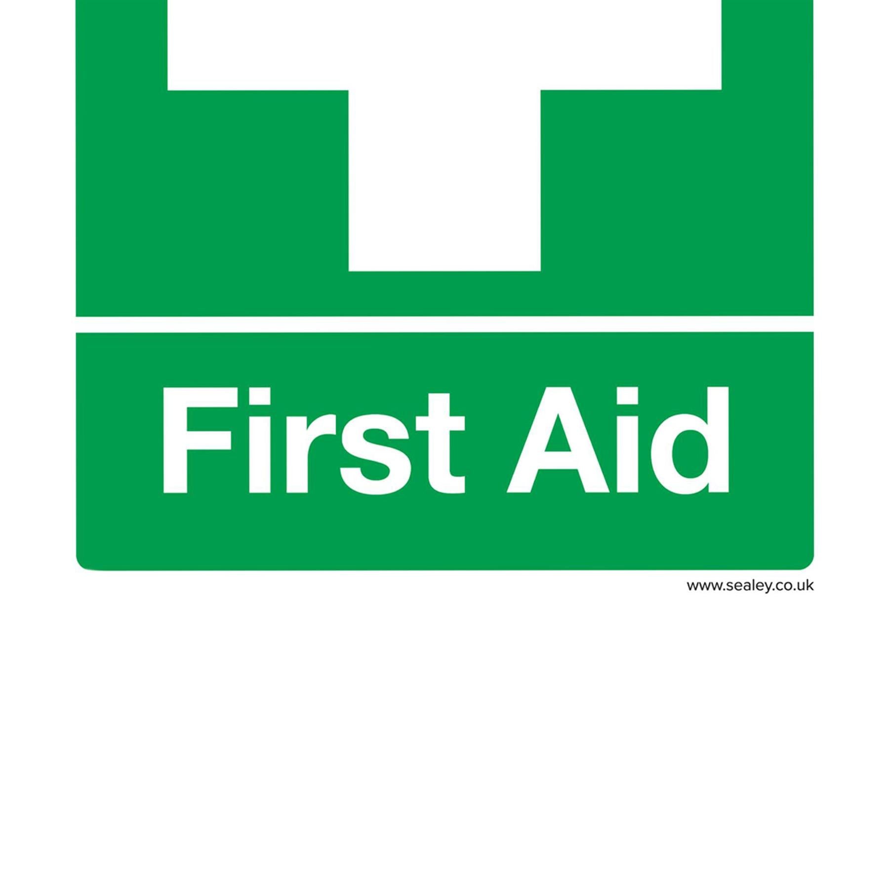 Sealey Safety Sign - First Aid - Rigid Plastic - Pack of 10