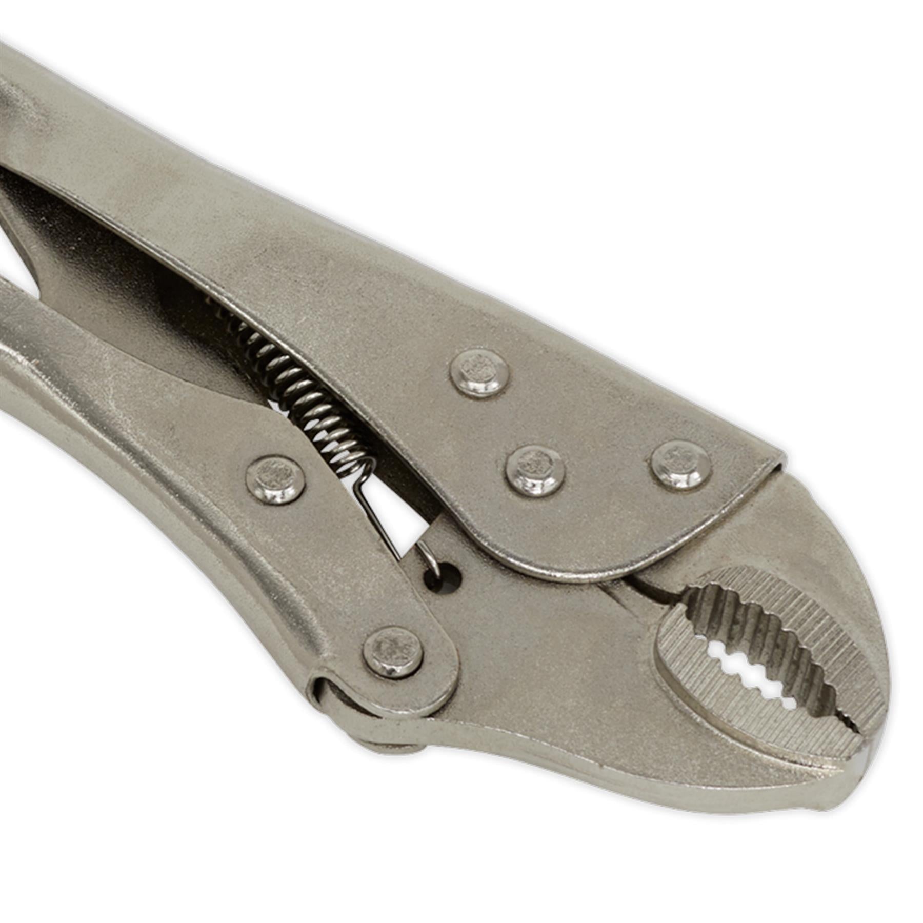 Sealey Locking Pliers 175mm Curved Jaw