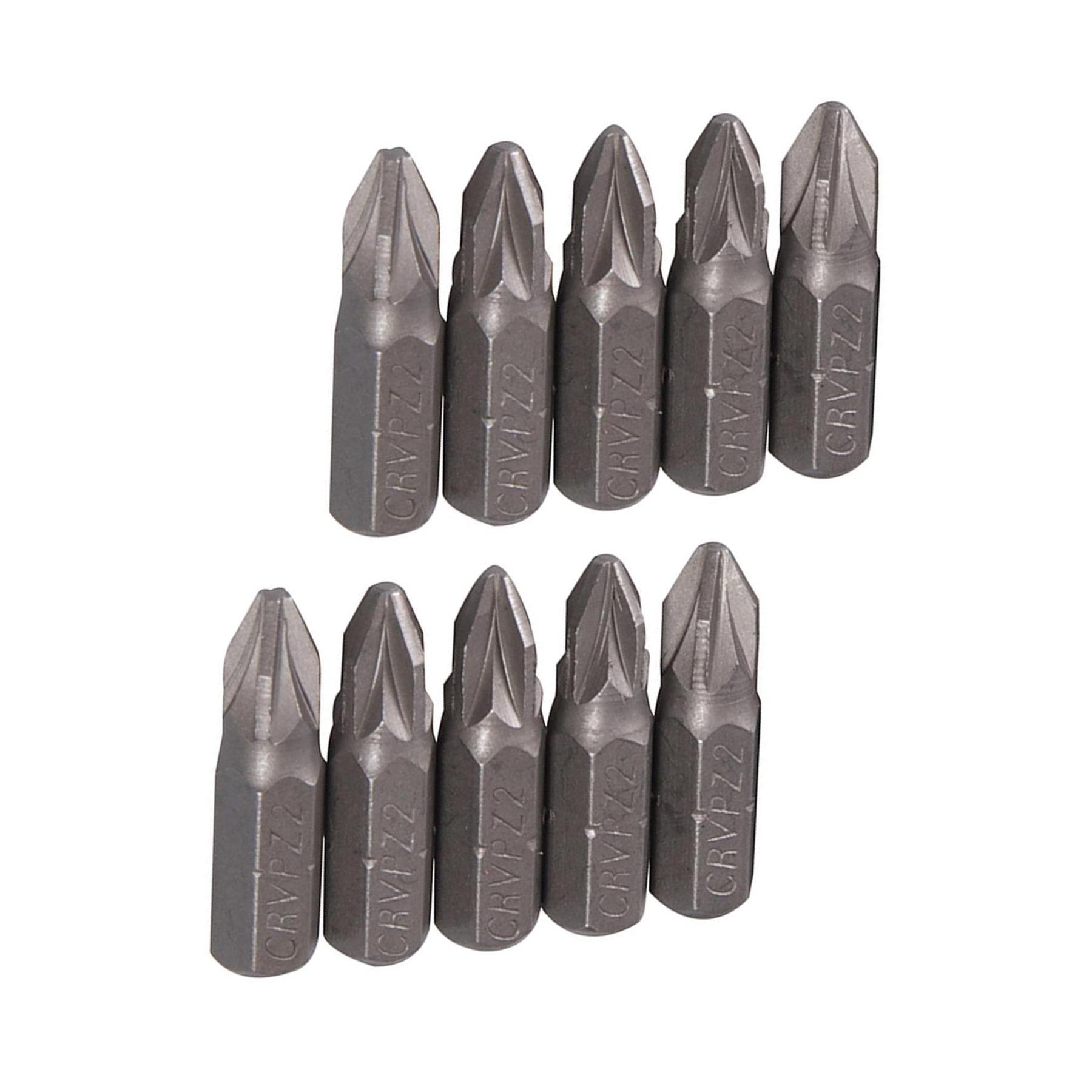 CR-V STEEL POZIDRIV SCREWDRIVER INSERT BITS Extra Tough Driver Screw PZ2