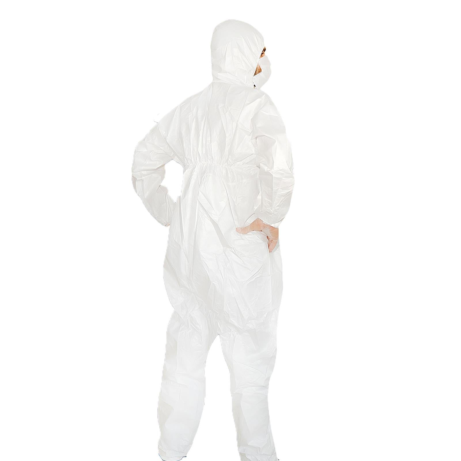 10 x Microporous Breathable Coverall Suit With Zip XL