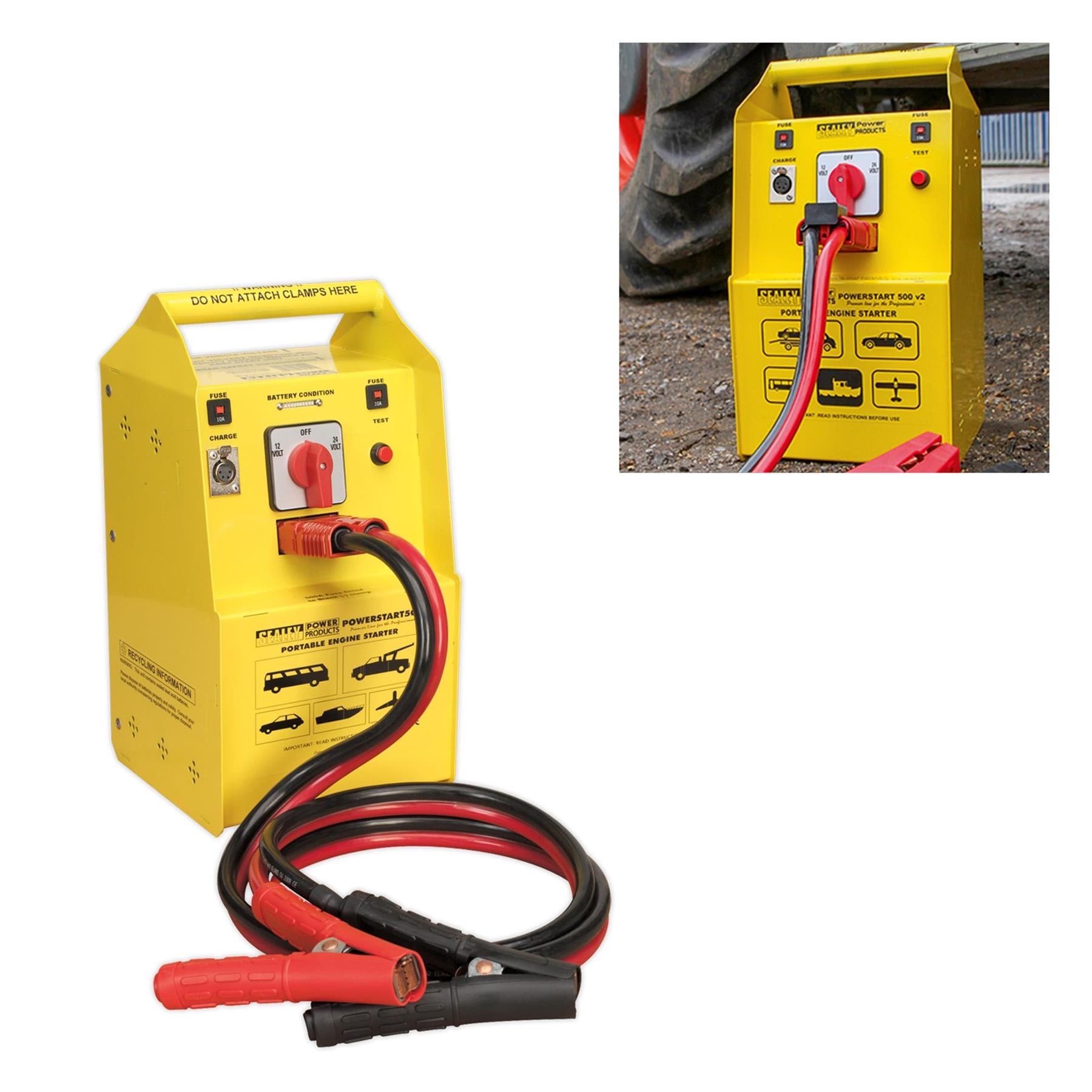Sealey PowerStart Emergency Jump Starter 500hp Start 12/24V