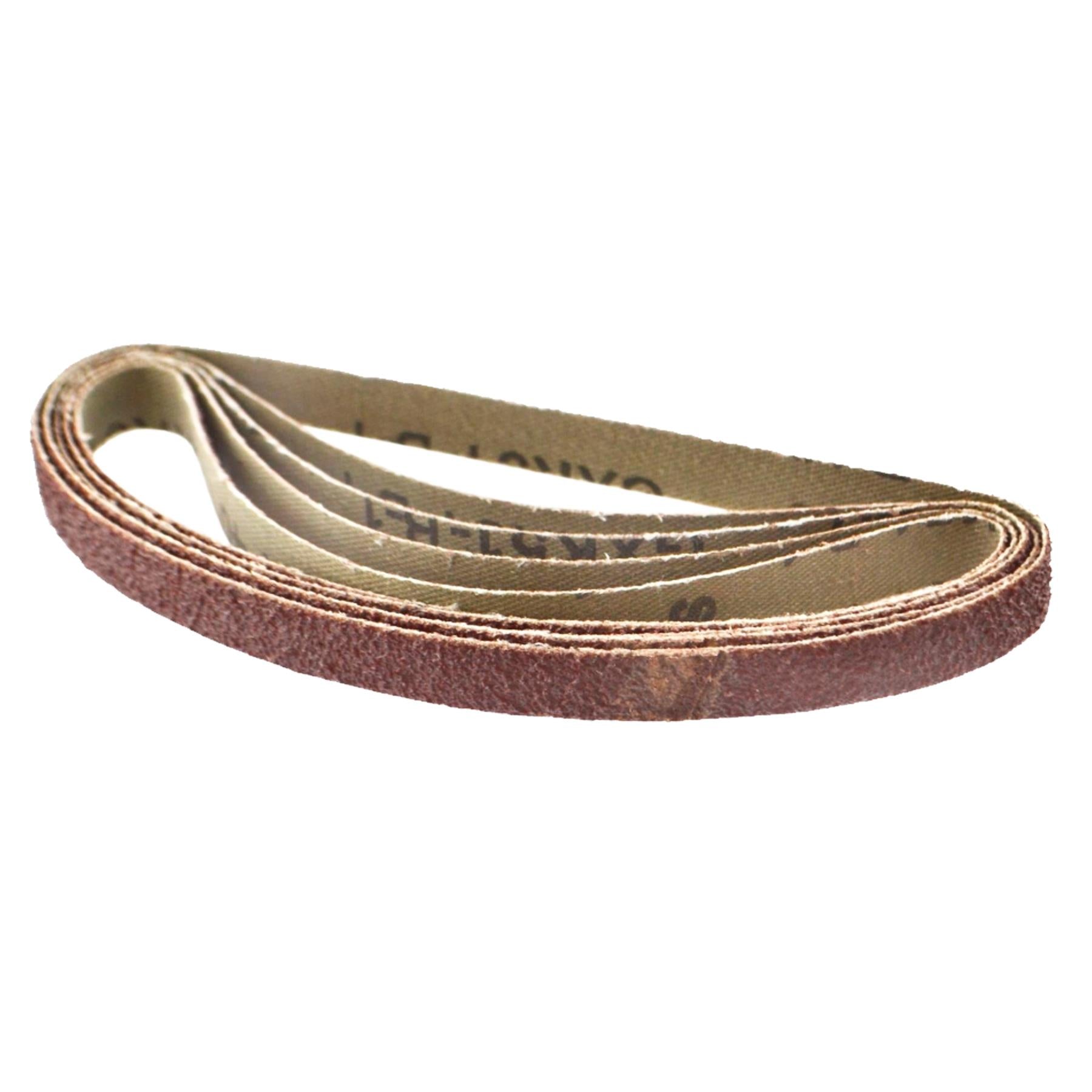 330mm x 10mm 120G Belt Power Finger File Sander Abrasive Sanding Belts 5pk