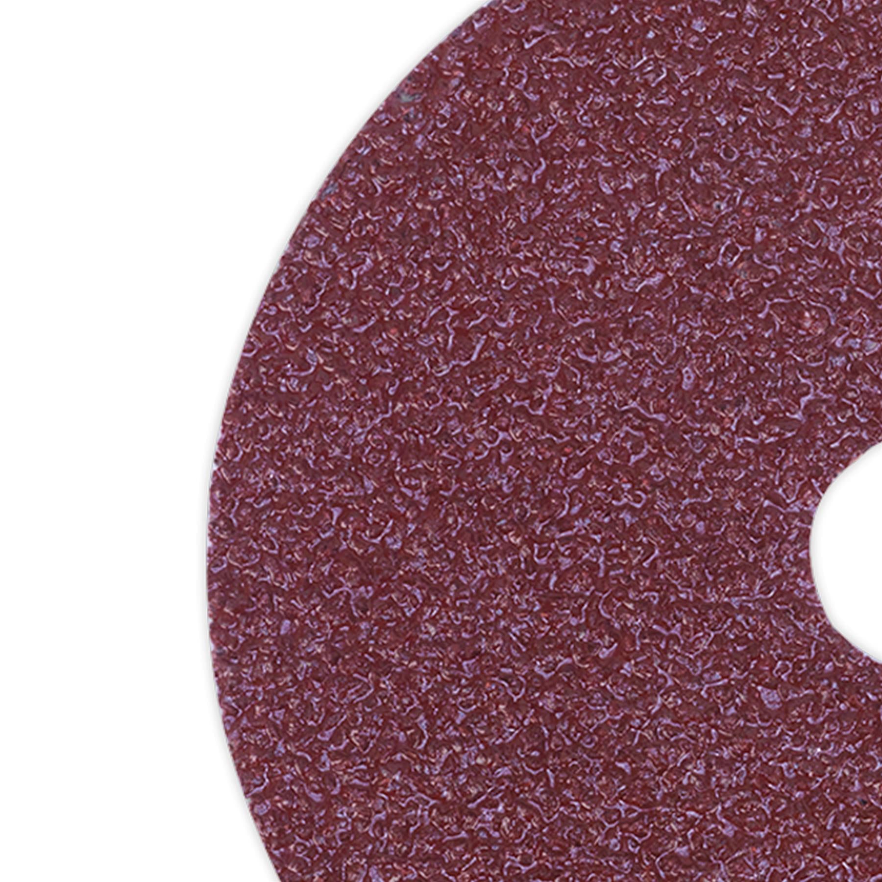 Sealey Sanding Disc Fibre Backed �100mm 50Grit Pack of 25