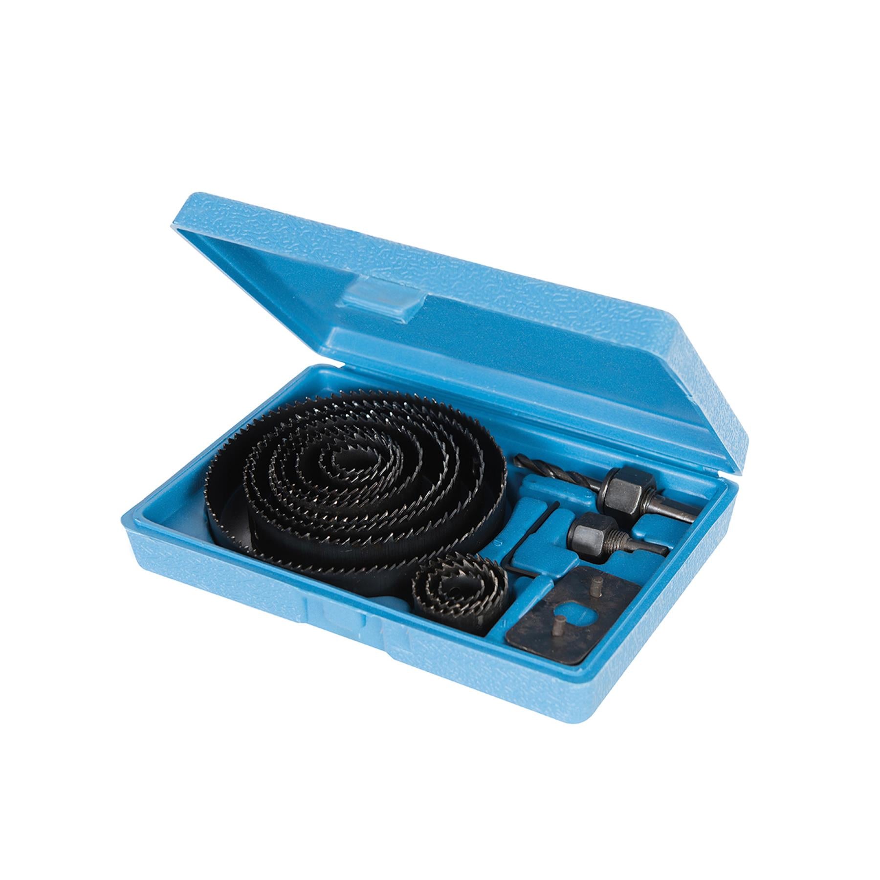 16 Pieces Holesaw Kit Set Hole Saws For Plaster Board Wood Fiber Glass