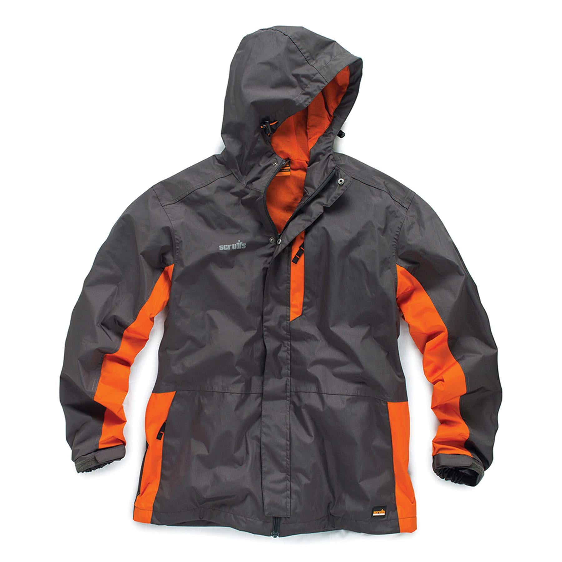 Worker Jacket All Weather Waterproof Jacket Hardwearing Nylon Fabric Charcoal S