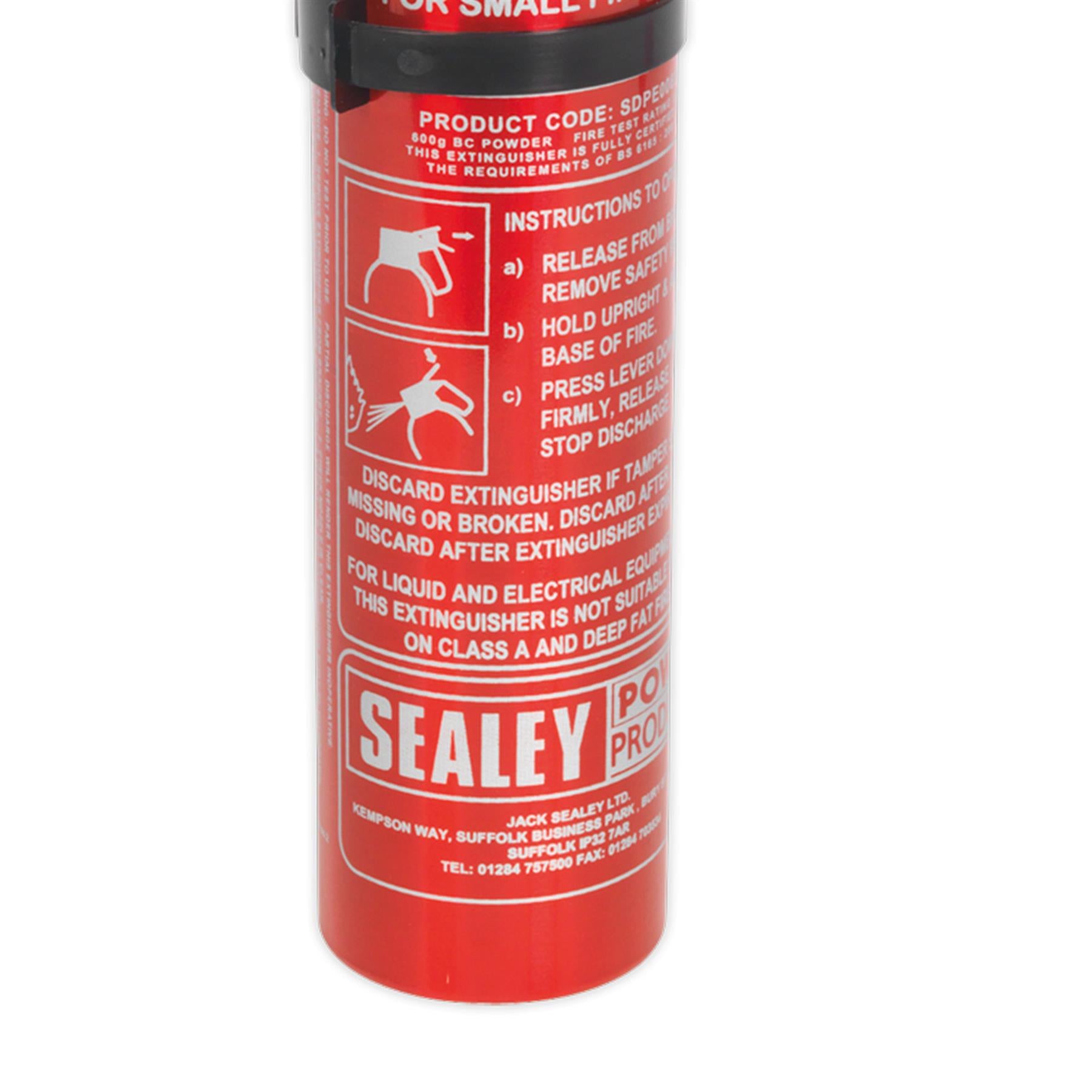 Sealey Fire Extinguisher 0.6kg Dry Powder - Disposable
